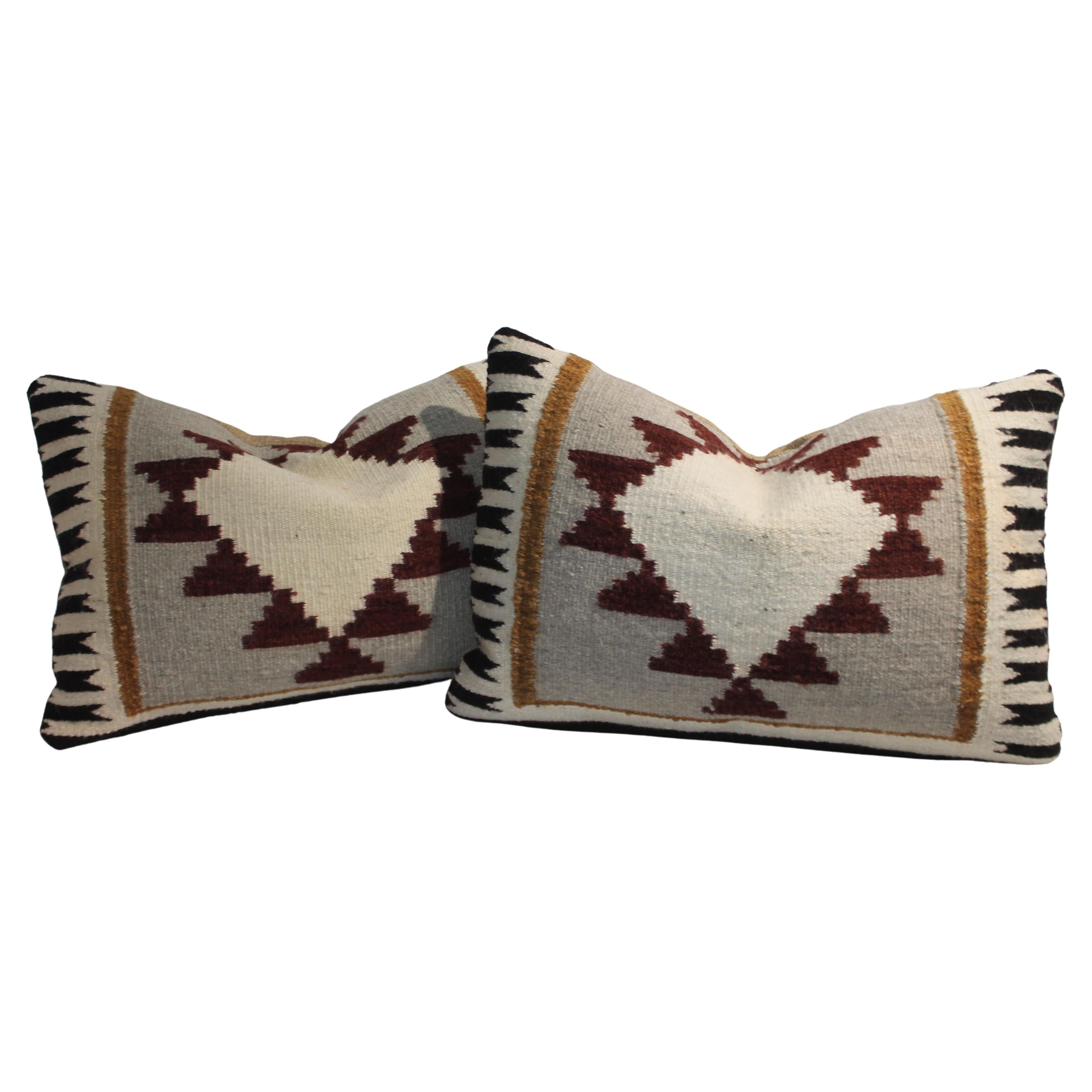 Navajo Weaving Navajo Center Eye Dazzler Bolster Pillows For Sale