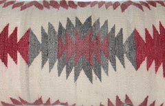 Navajo Weaving / Saddle Blanket Pillow with Suede Backing