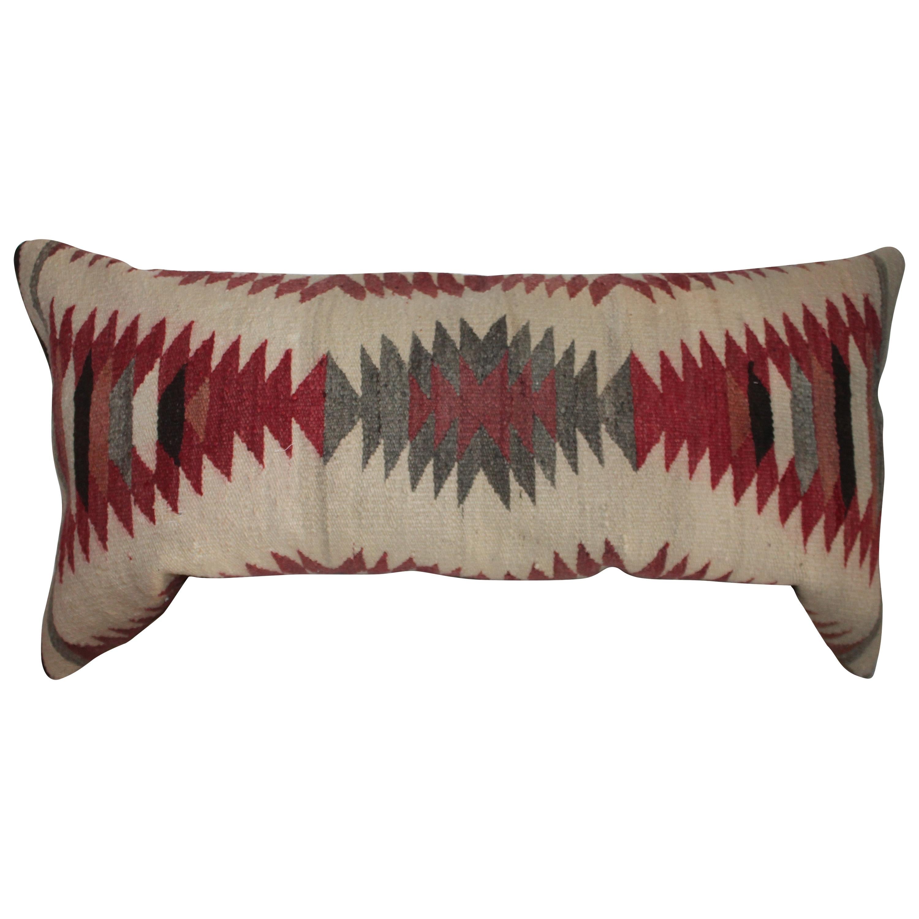 Navajo Weaving / Saddle Blanket Pillow with Suede Backing