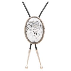 Navajo White Buffalo Turquoise Bolo Navajo White Buffalo Turquoise Bolo