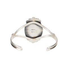 Navajo White Buffalo Turquoise Bracelet