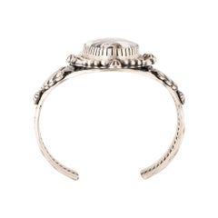 Navajo White Buffalo Turquoise Bracelet