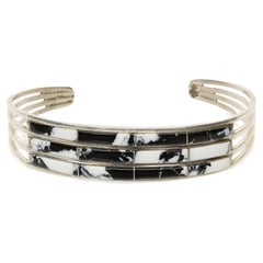Navajo White Buffalo Turquoise Bracelet