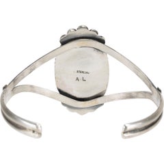 Navajo White Buffalo Turquoise Cuff Bracelet