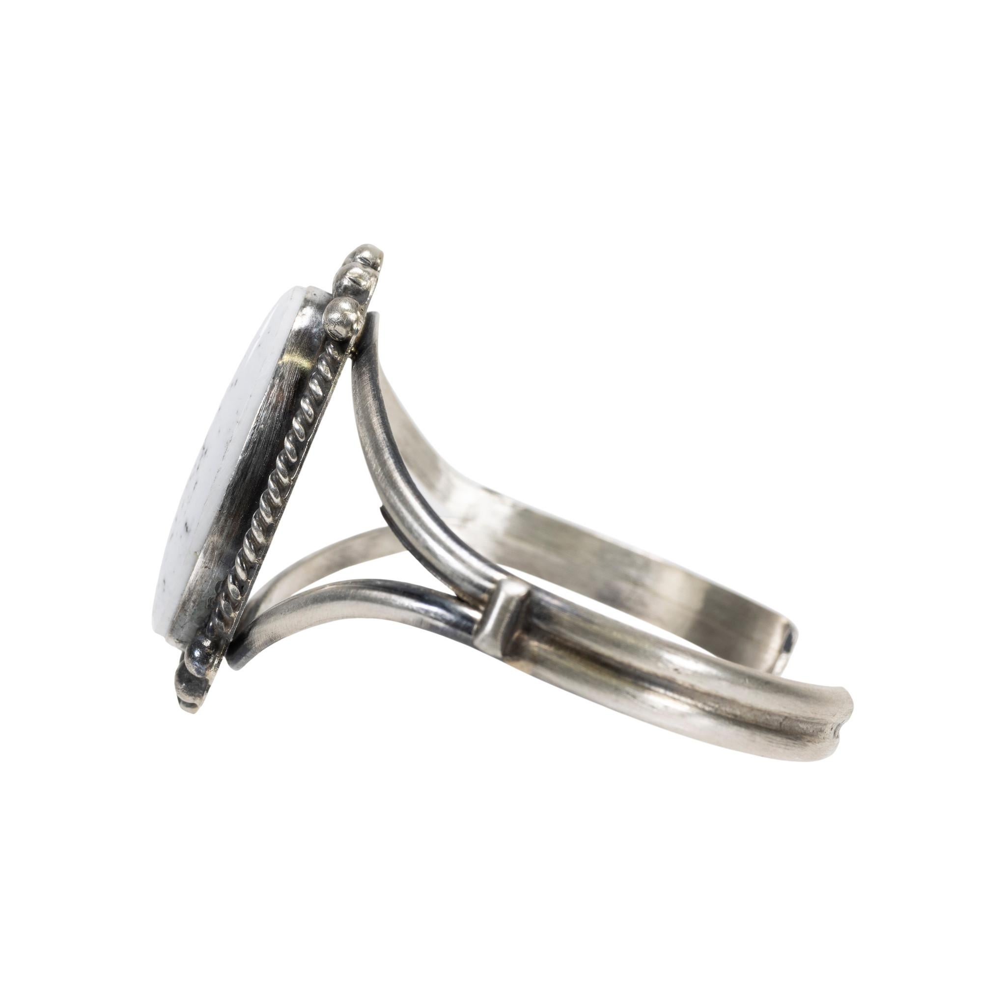 Nativo americano Bracciale in turchese di bufalo bianco Navajo in vendita