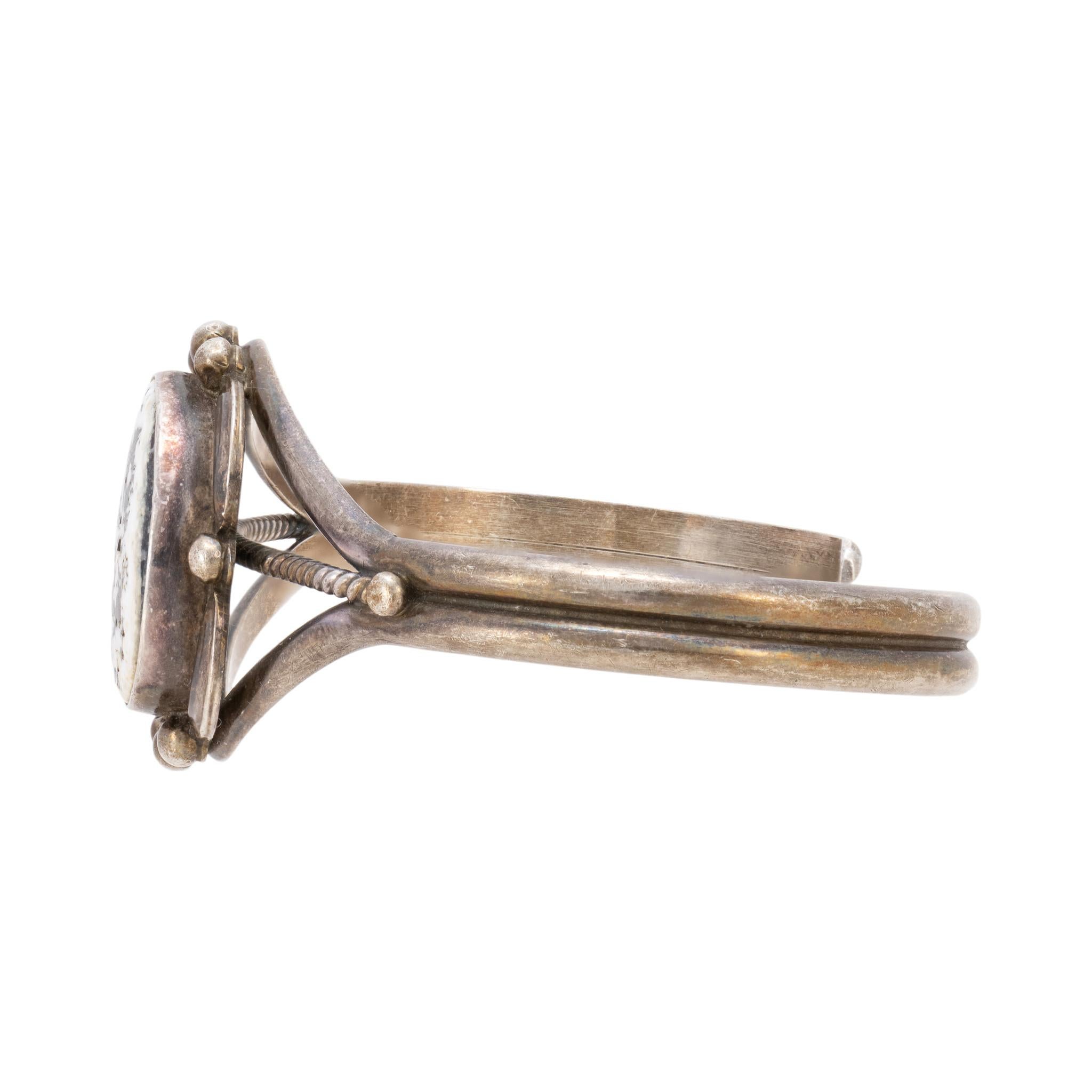Nativo americano Bracciale in turchese di bufalo bianco Navajo in vendita