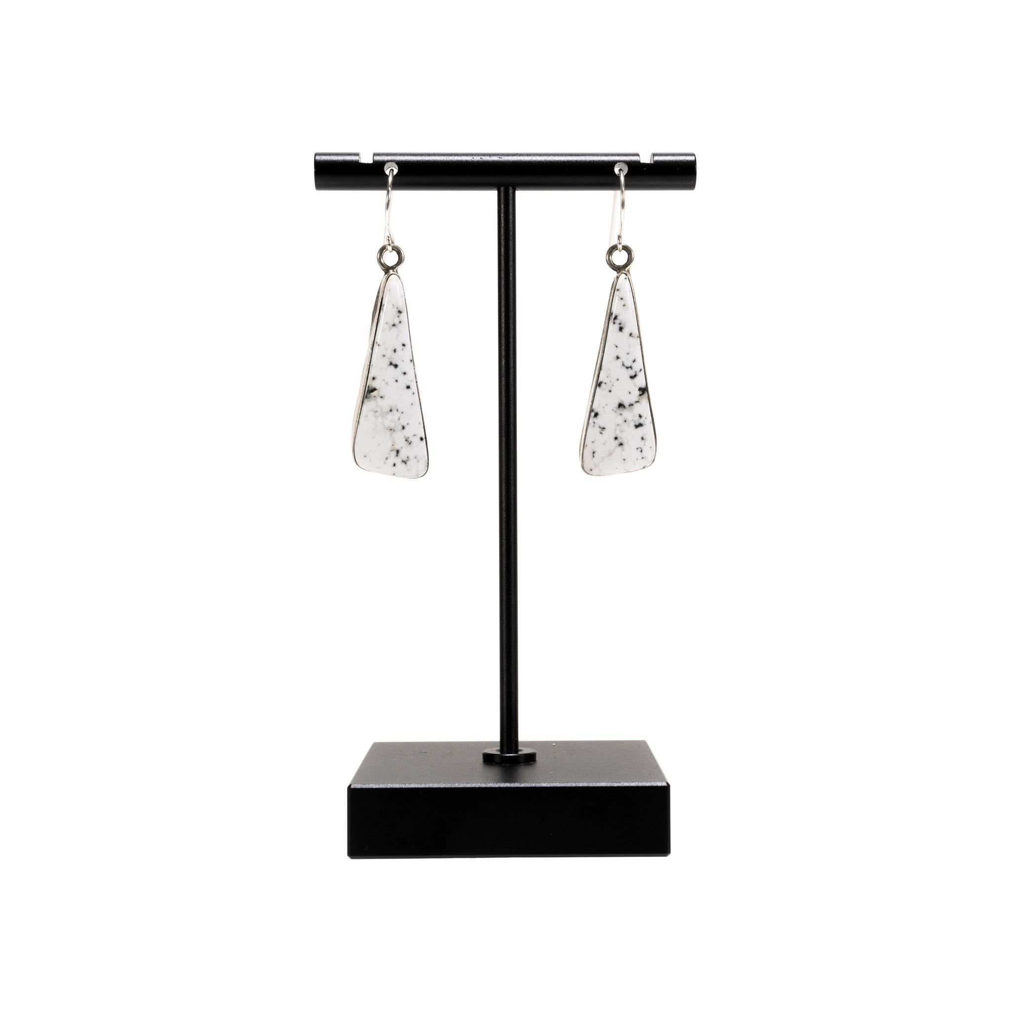 Navajo Weiße Buffalo Türkis-Ohrhänger (Indigene Kunst (Nord-/Südamerika)) im Angebot
