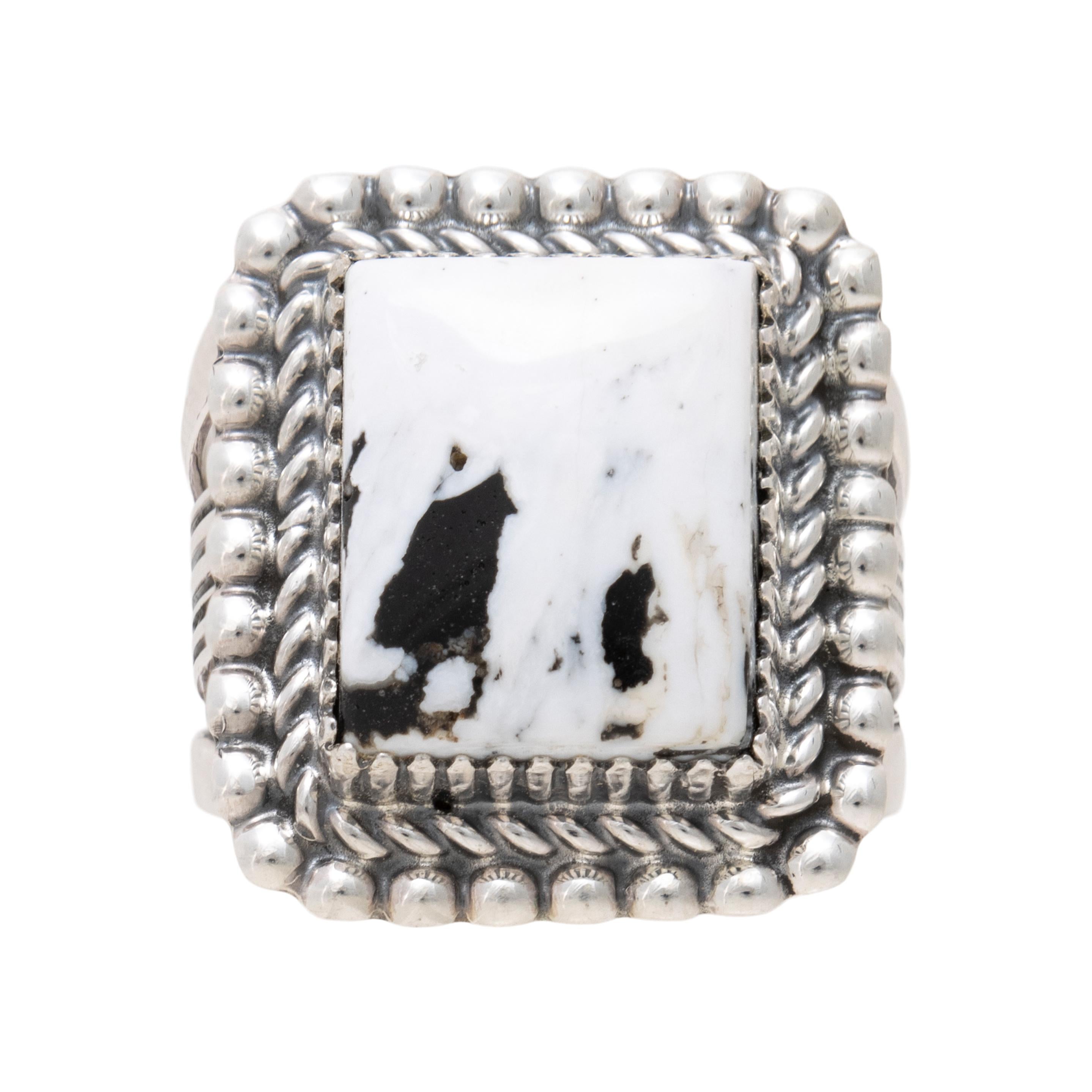 mens white buffalo ring