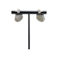 Navajo White Buffalo Turquoise Stud Earrings