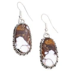 Navajo Wild Horse Turquoise Dangle Earrings