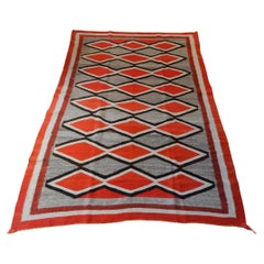 Navajo avec Ganado Red Diamond Design sur fond gris c.1920