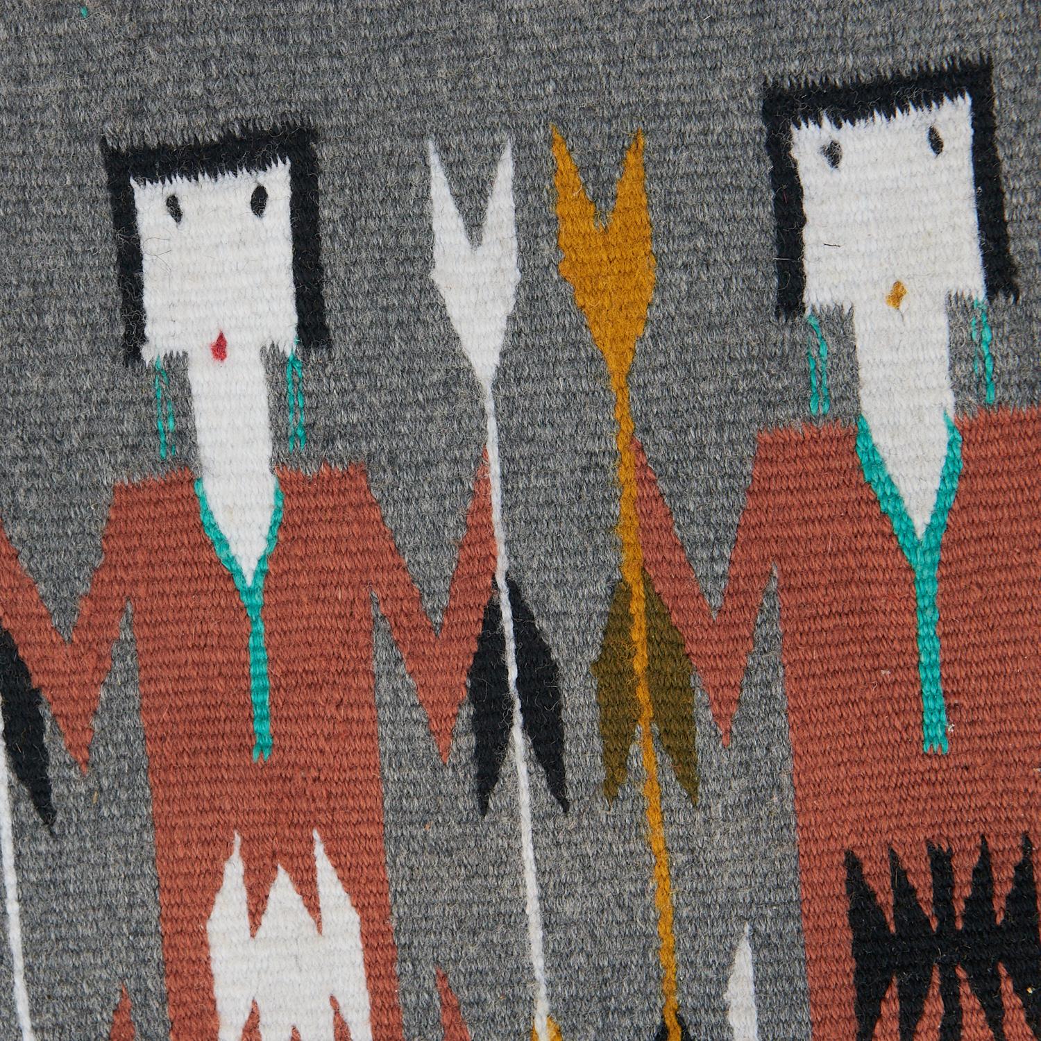 American Navajo Yei Be Chei Textile Art