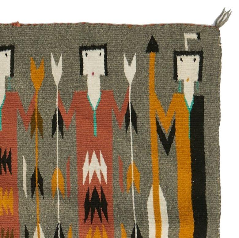 Wool Navajo Yei Be Chei Textile Art