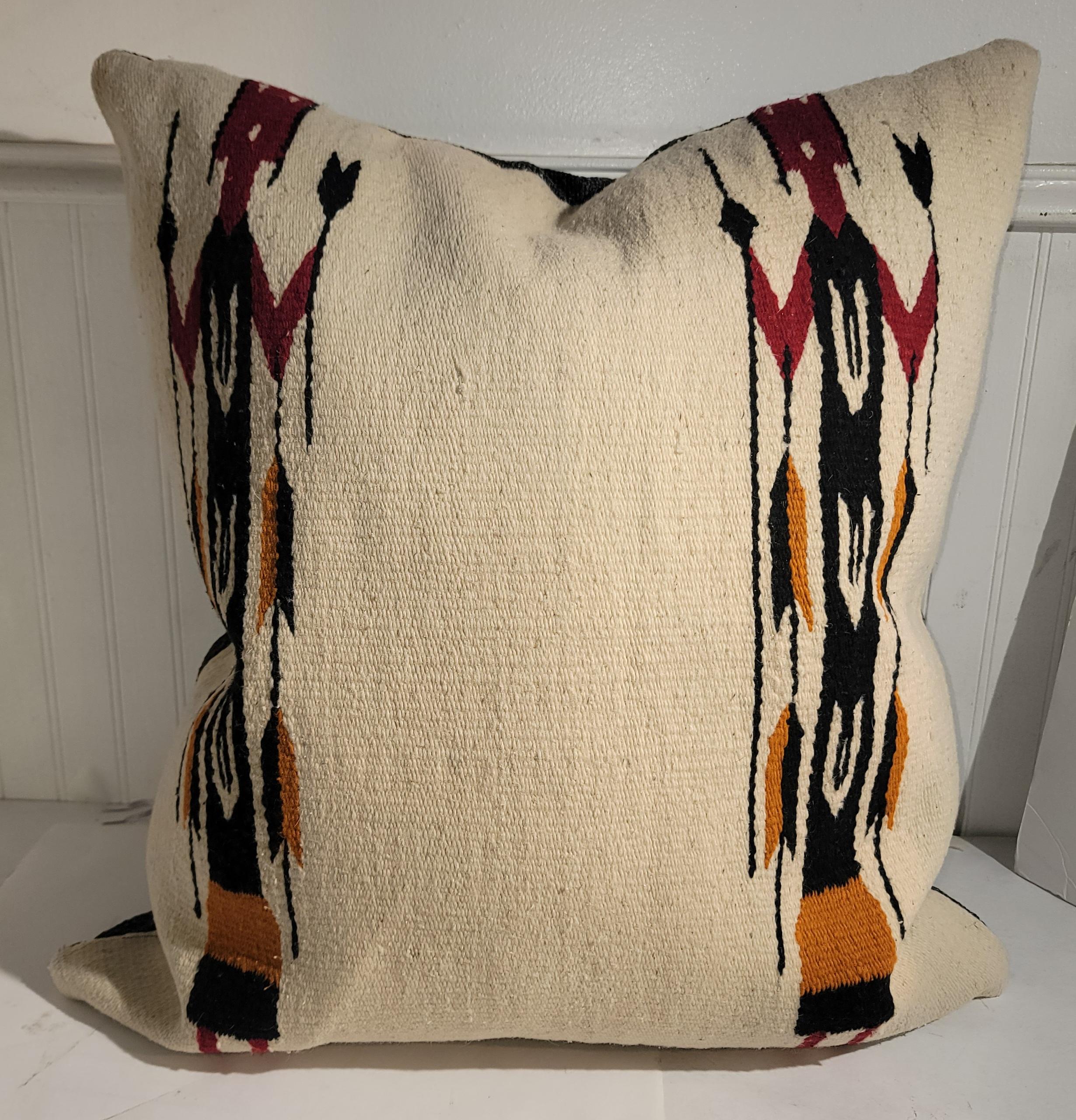 Navajo Yei Indian Weaving Pillows Pair