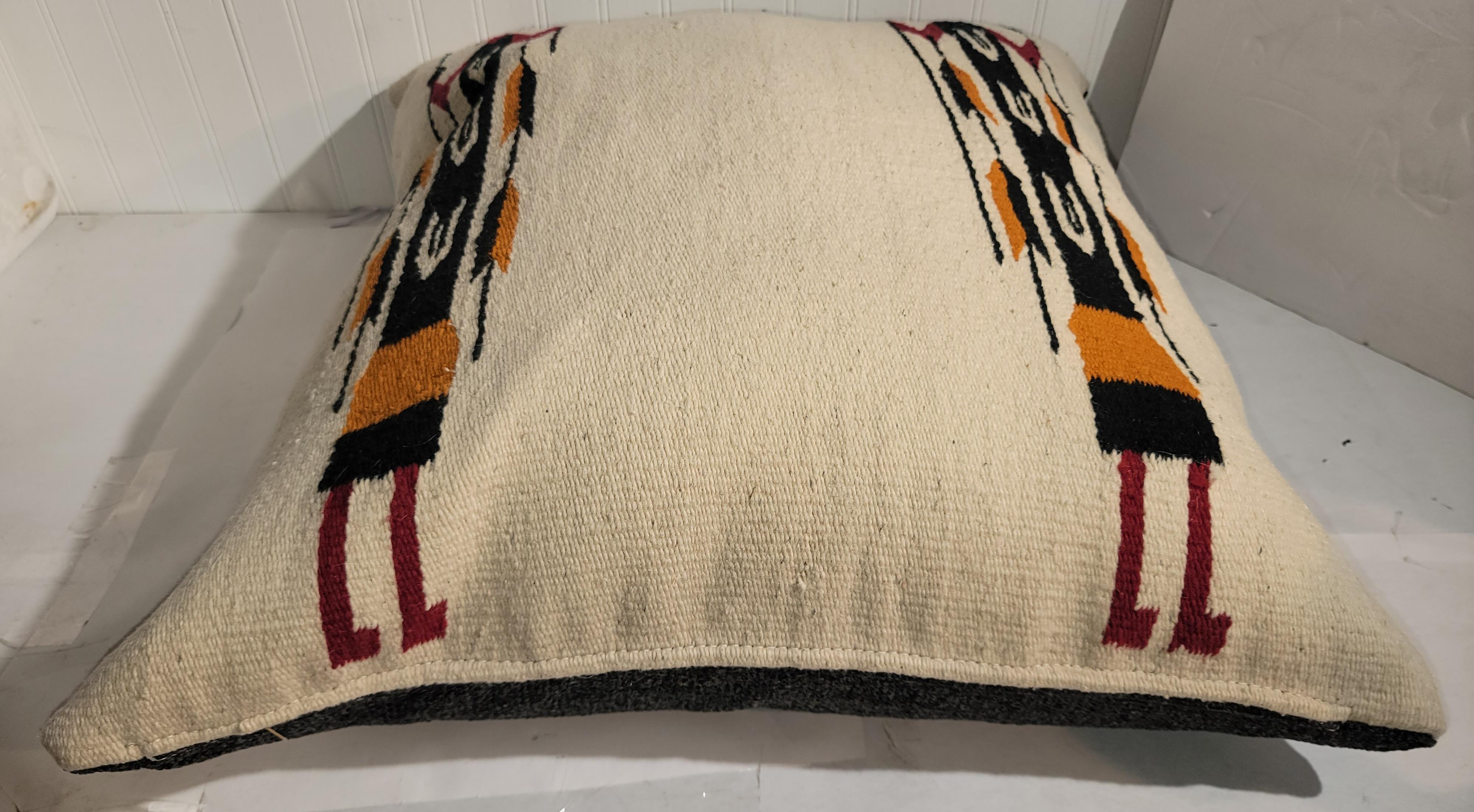 Hand-Woven Navajo Yei Indian Weaving Pillows-Pair For Sale