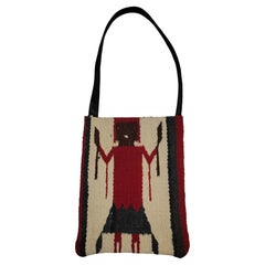 Navajo Yei Weave Bag With Leather backing and Strap