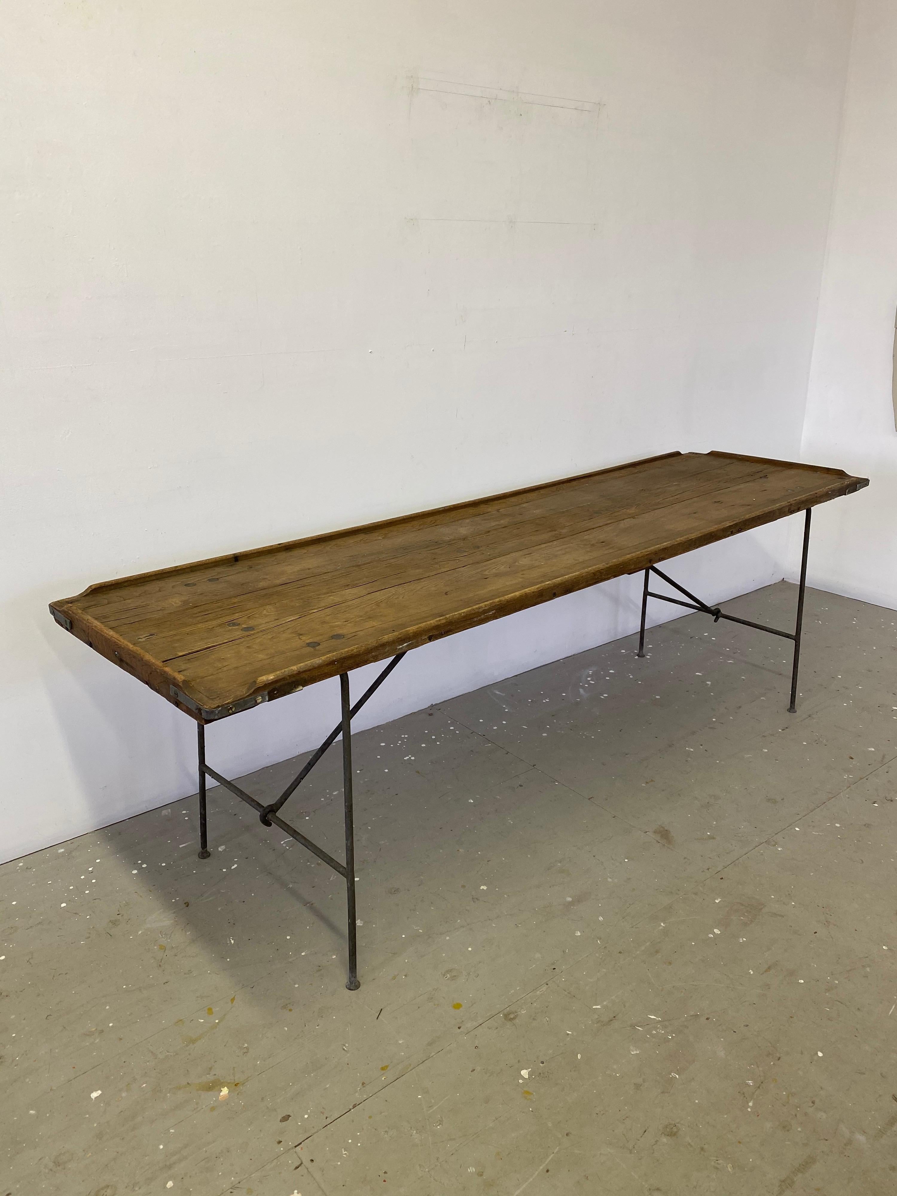 Naval Aircraft Carrier Folding Table and Benches In Good Condition In Philadelphia, PA