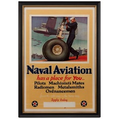 U.S. Navy WWII Poster "Naval Aviation has a place for You" by Barclay, 1942