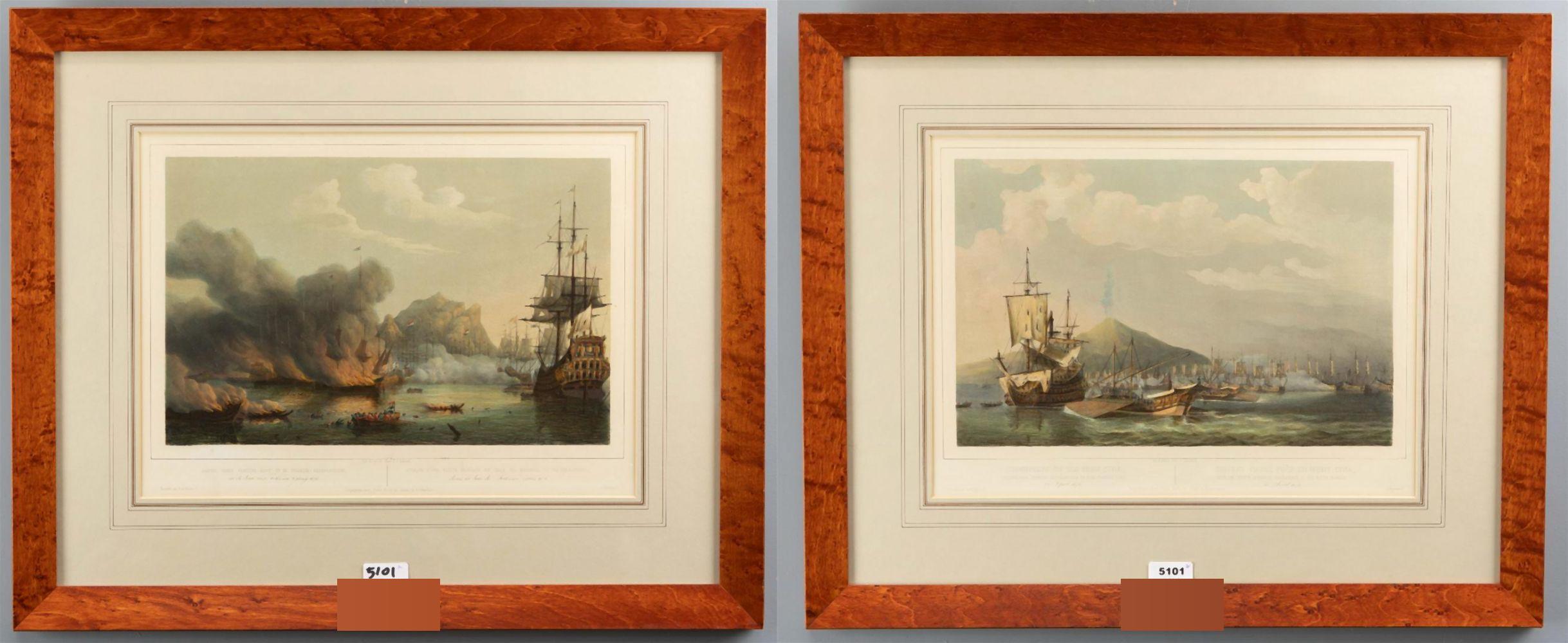 Naval Battle Lithograph – Etna and Palermo Engagements of 1676, Schotel

This finely executed lithograph depicts the dramatic naval engagements near Etna and Palermo in 1676, a series of battles fought during the Franco-Dutch conflicts in the