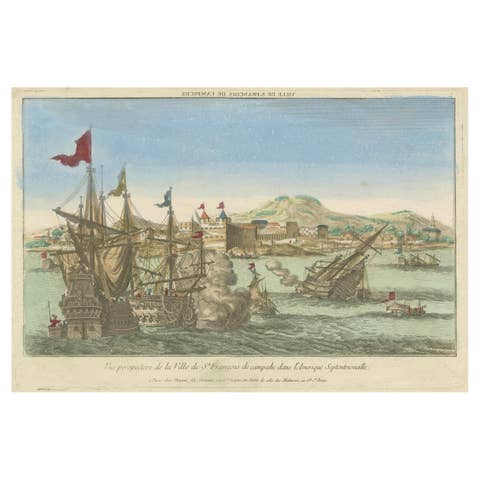 Naval Battle Off St. François (Campeche, Mexico), ca. 1780