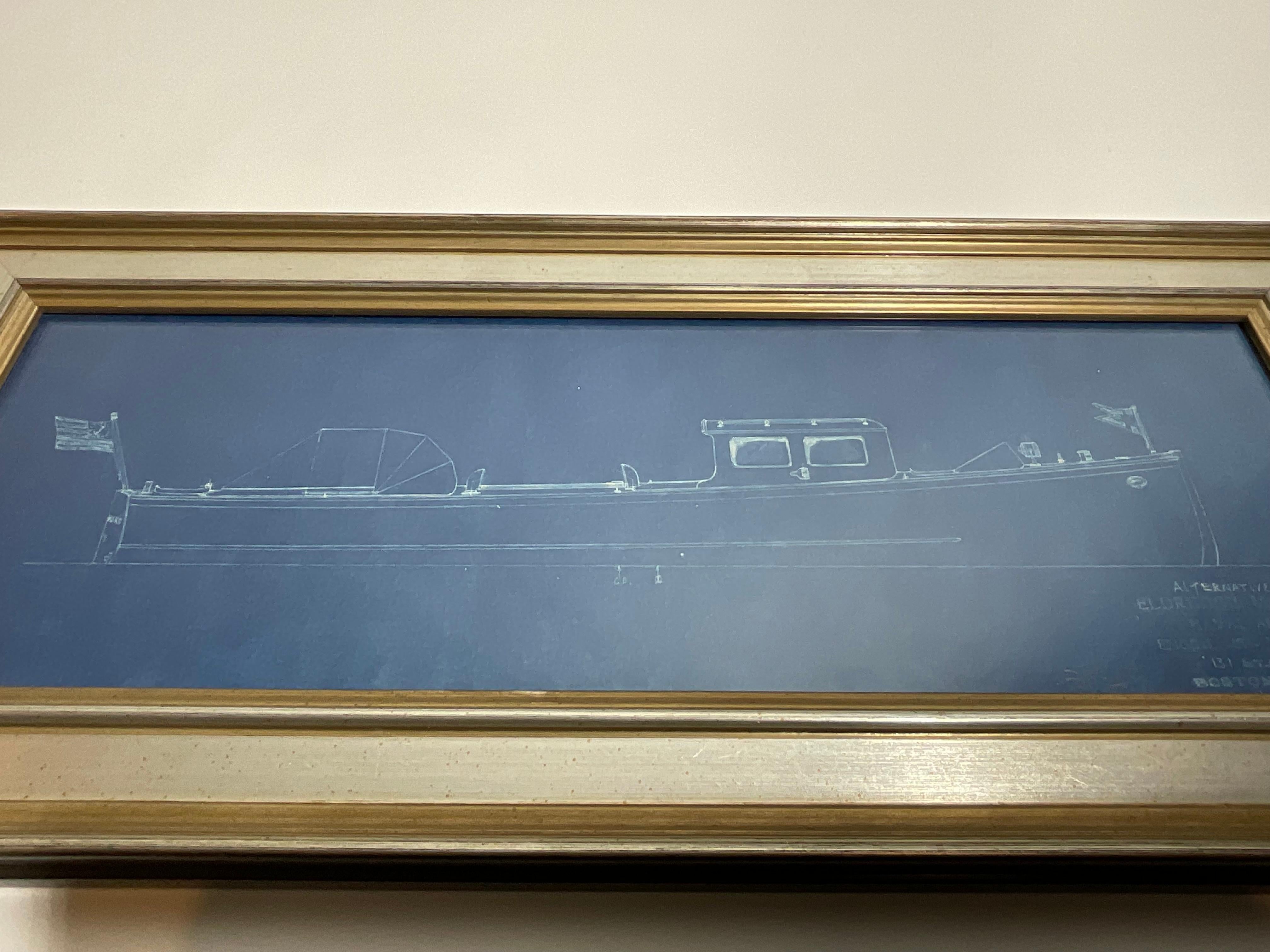 Naval Blueprint von der Dampferyacht Hi-Esmaro im Angebot 1