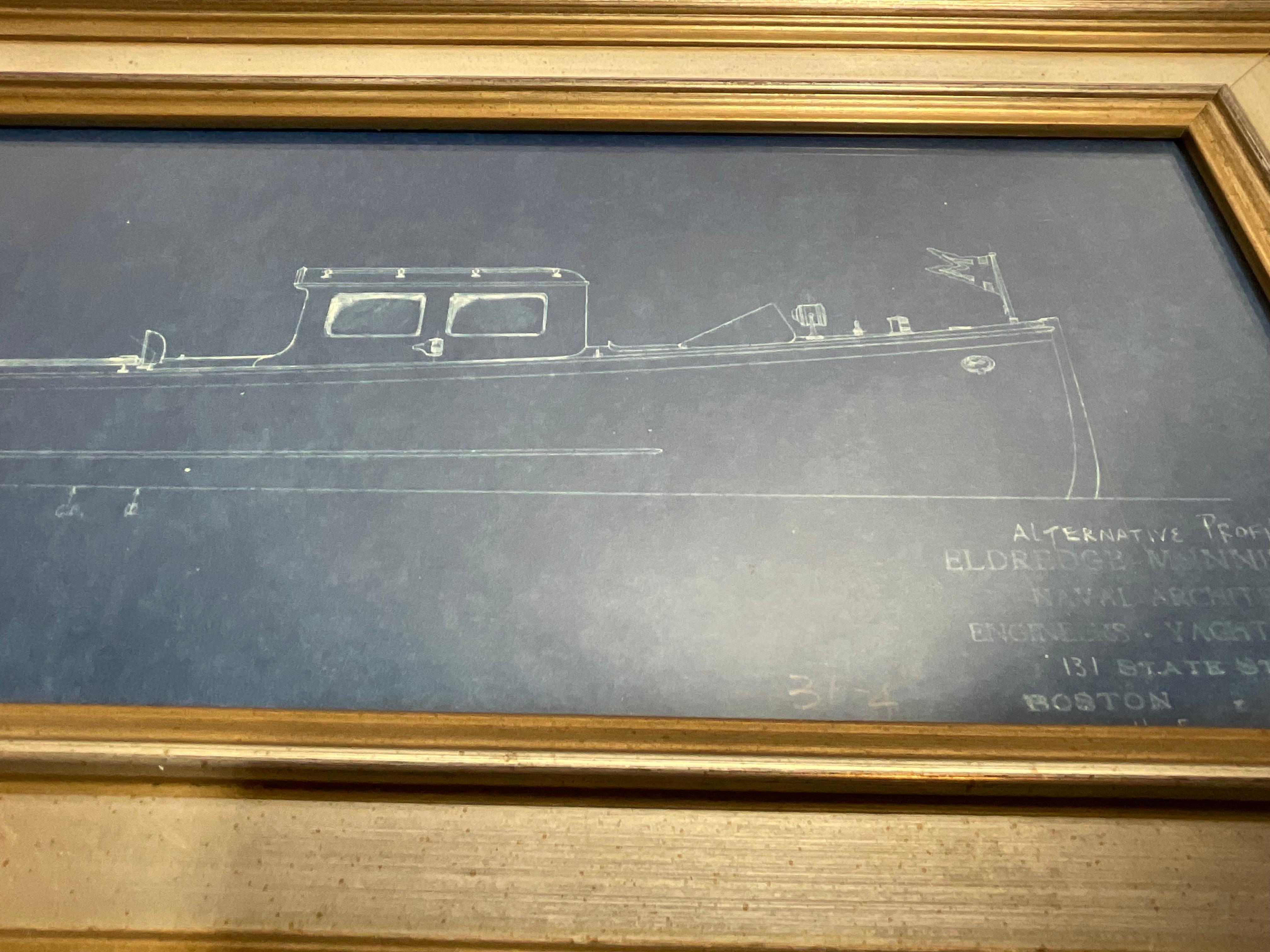 Naval Blueprint from Steam Yacht Hi-Esmaro For Sale 2