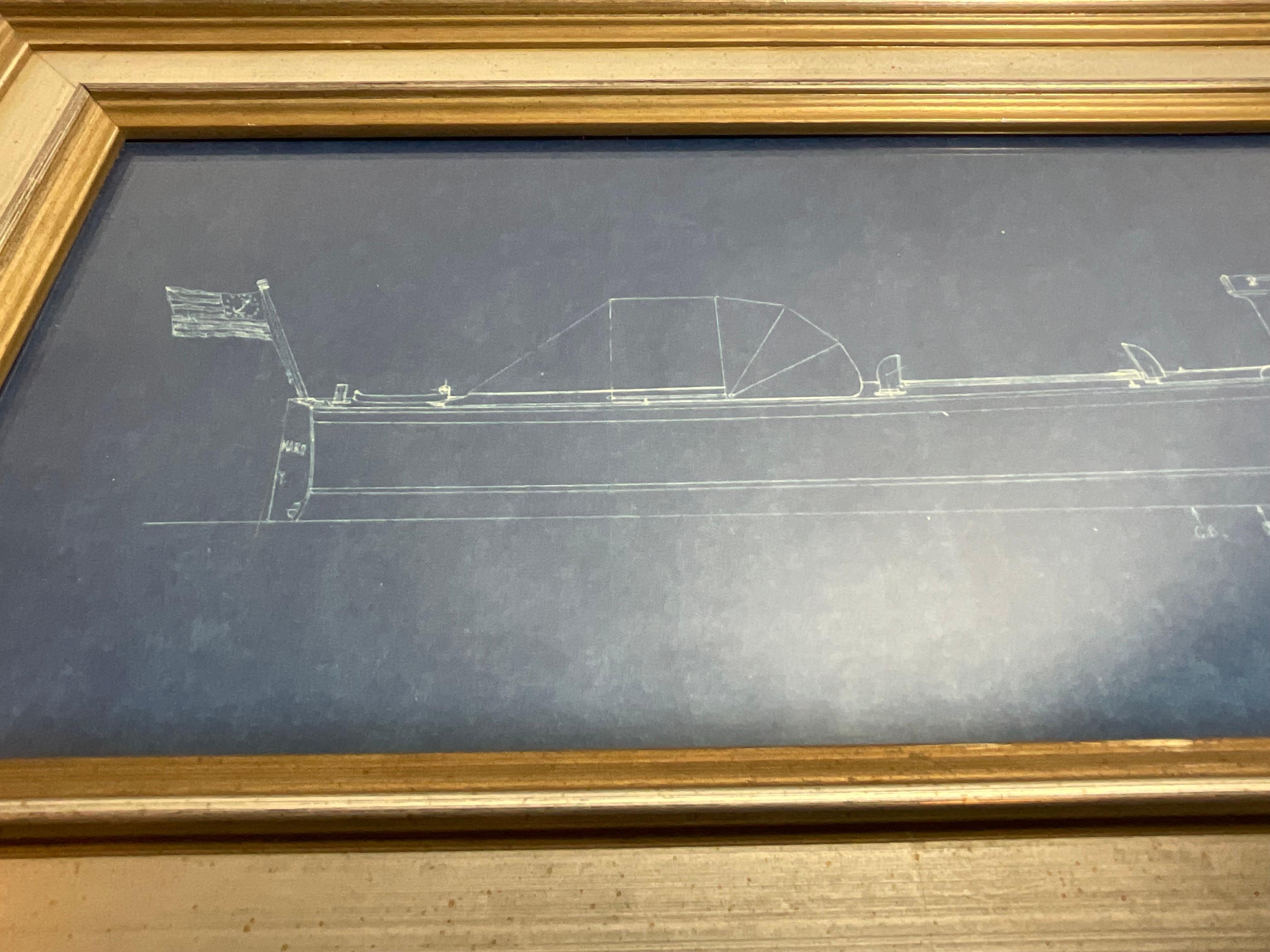 Naval Blueprint from Steam Yacht Hi-Esmaro For Sale 3