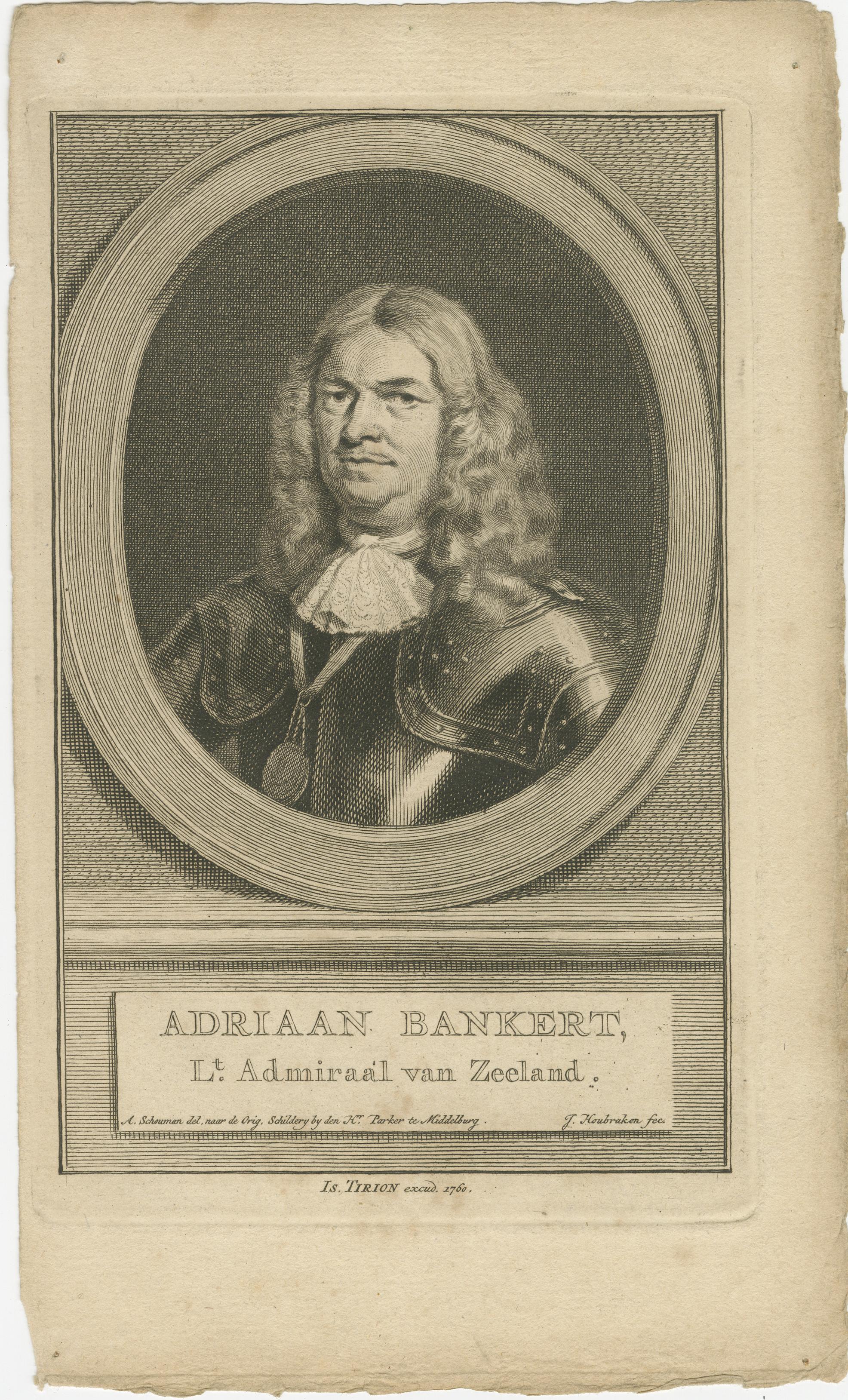 Dutch Naval Commanders of Zeeland – Gelein Evertsen, Kornelis Evertsen, Adriaan Bankert

This finely executed set of 18th-century copper engravings presents three distinguished naval leaders from the Dutch Republic’s maritime province of Zeeland: