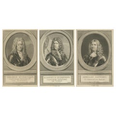 Naval Commanders of Zeeland – Gelein & Kornelis Evertsen, Adriaan Bankert, c1750