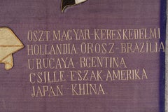 Naval commemorativ flag, crafted Silk Embroidered, Austria_Hungary, 1910's