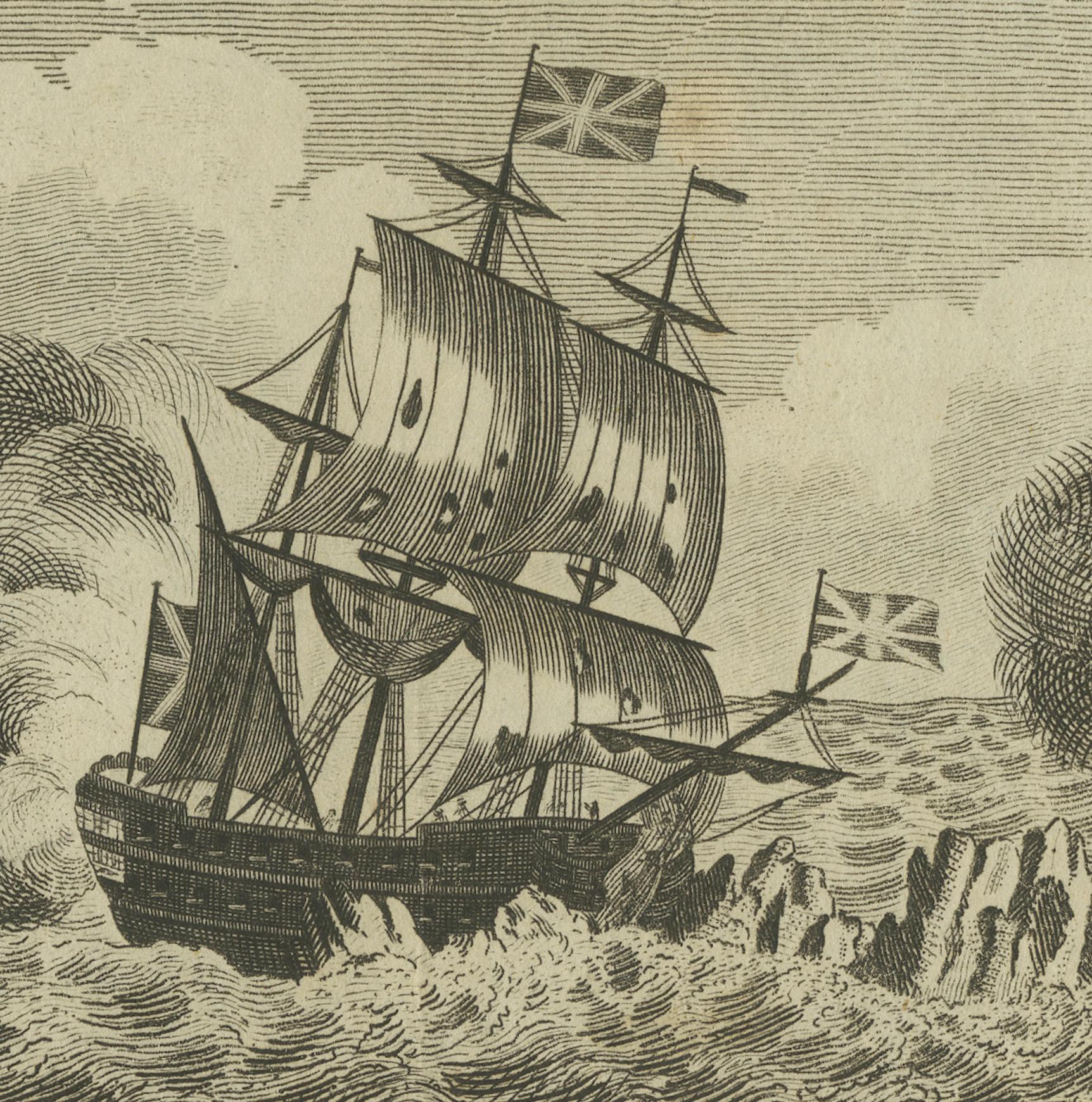 18th Century Naval Engagement at Unalata, Guam: The Peril of HMS Success, circa 1790 For Sale