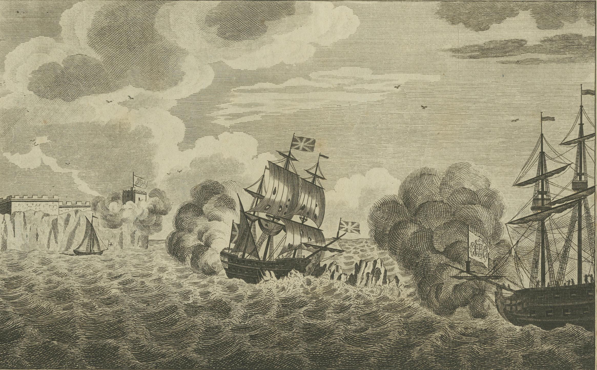 Paper Naval Engagement at Unalata, Guam: The Peril of HMS Success, circa 1790 For Sale