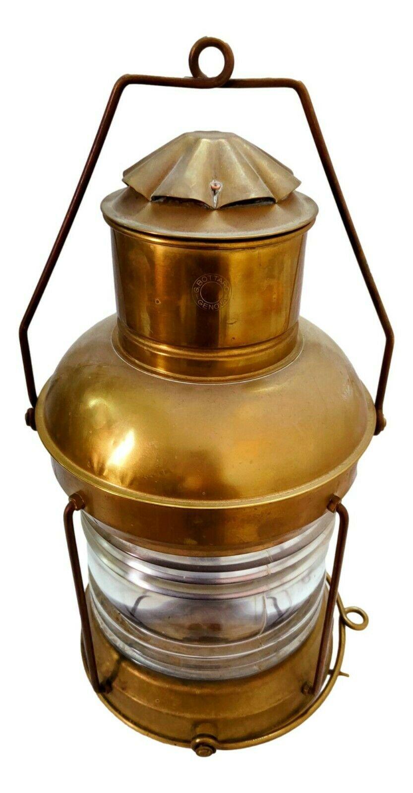 Naval Lamp Lantern Street Light Produced by Emilio Bottaro Genoa, 1940s In Good Condition In taranto, IT