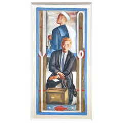 "Recluta naval", estudio mural clásico de la WPA realizado por Henricksen para la Estación Naval, 1936