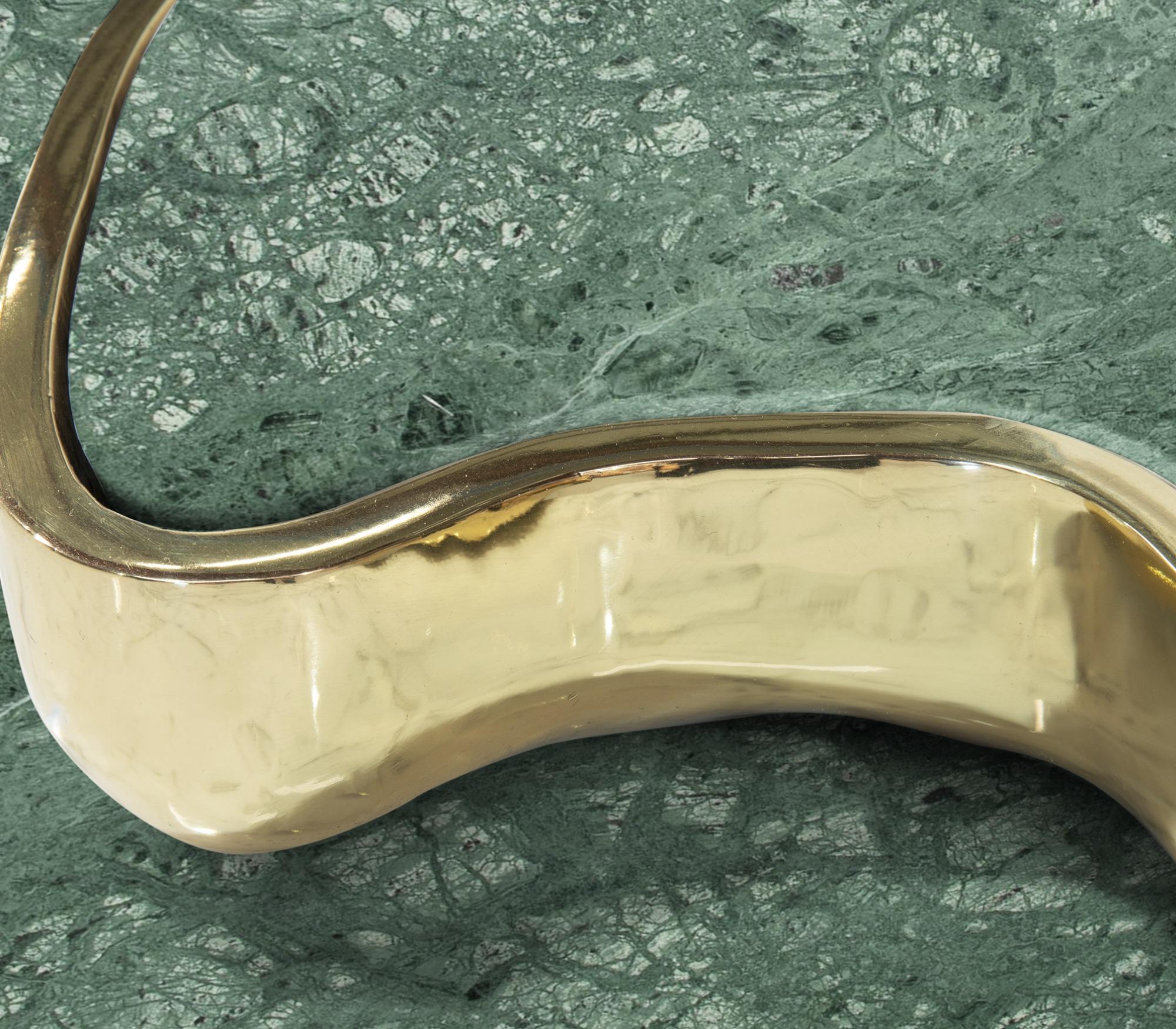 Navarra Guatemala Center Table - Hand Turned Marble & Brass - Boca do Lobo For Sale 1