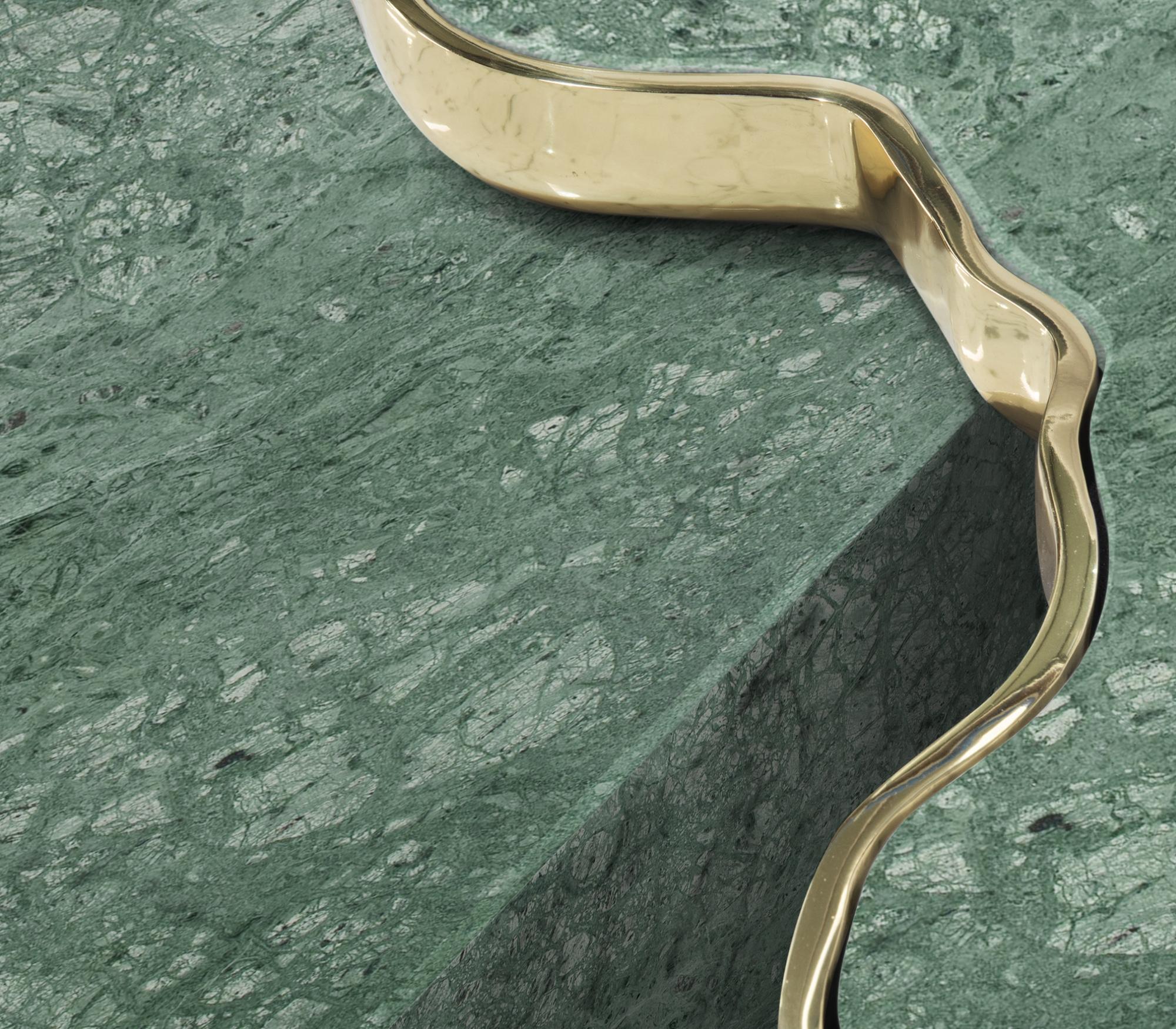 Navarra Guatemala Center Table - Hand Turned Marble & Brass - Boca do Lobo For Sale 2