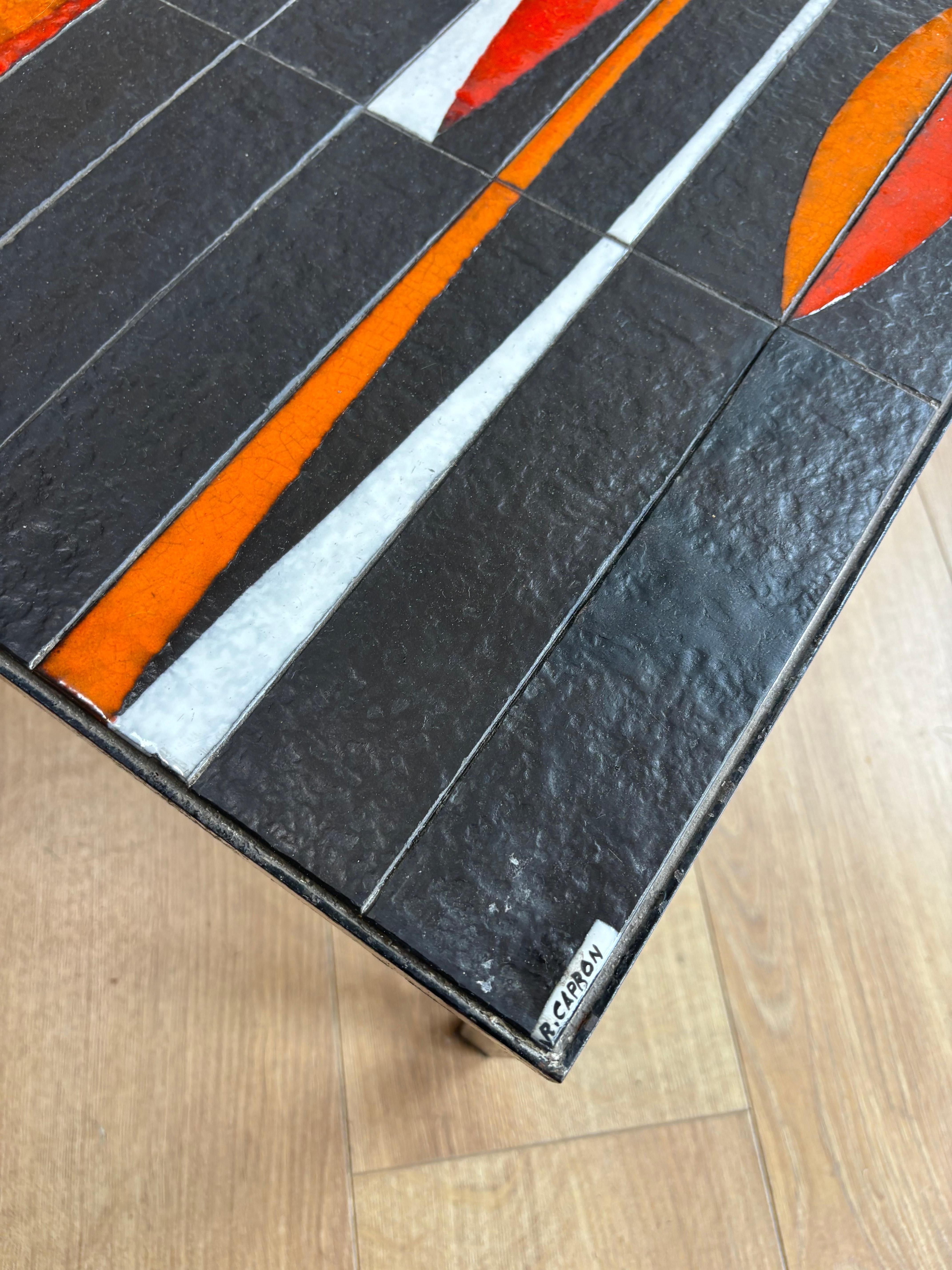 Navette Coffee table by Roger Capron In Good Condition For Sale In SAINT-OUEN-SUR-SEINE, FR