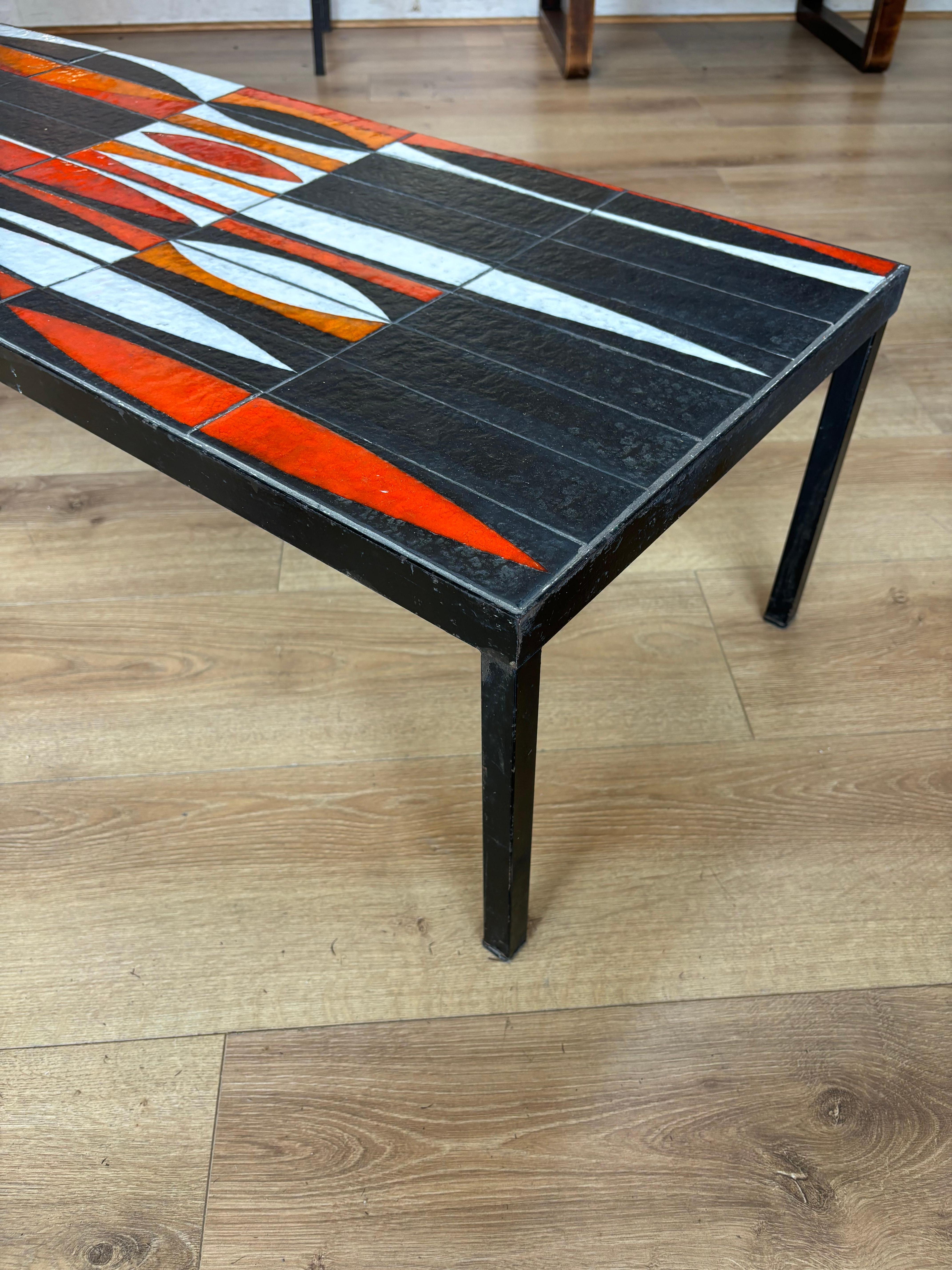 Ceramic Navette Coffee table by Roger Capron For Sale