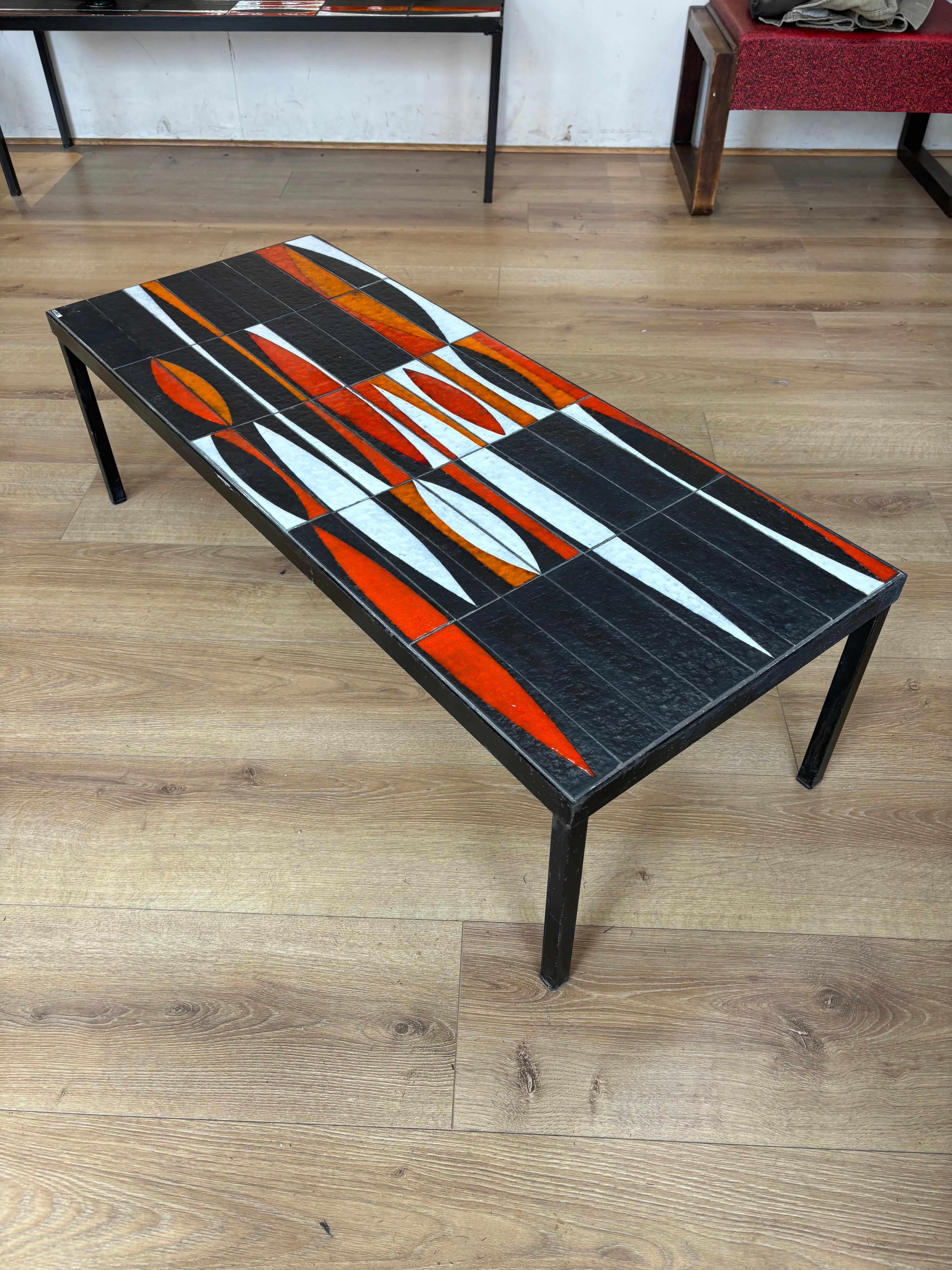 Navette Coffee table by Roger Capron For Sale 2