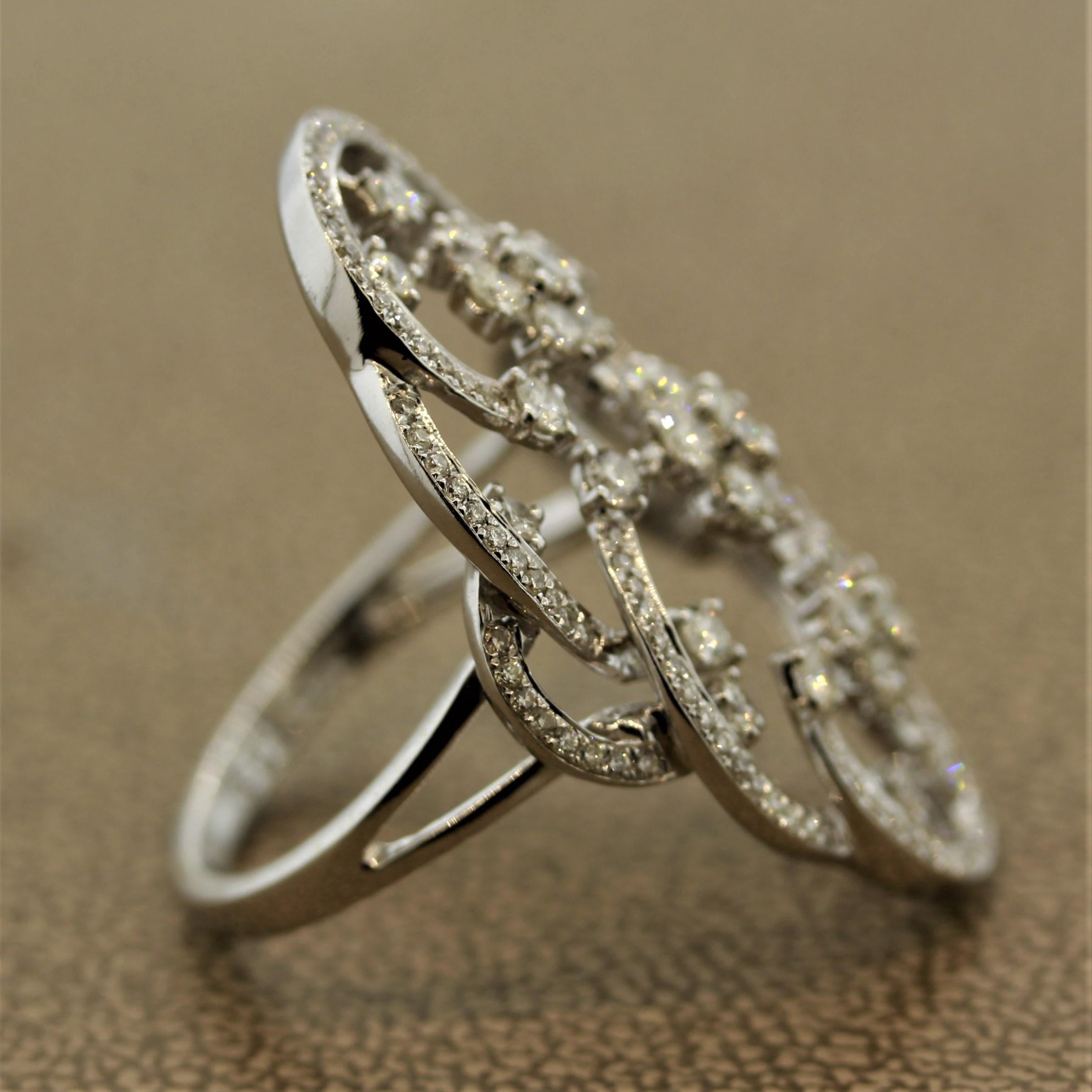 Navette Style Diamond Gold Ring 1