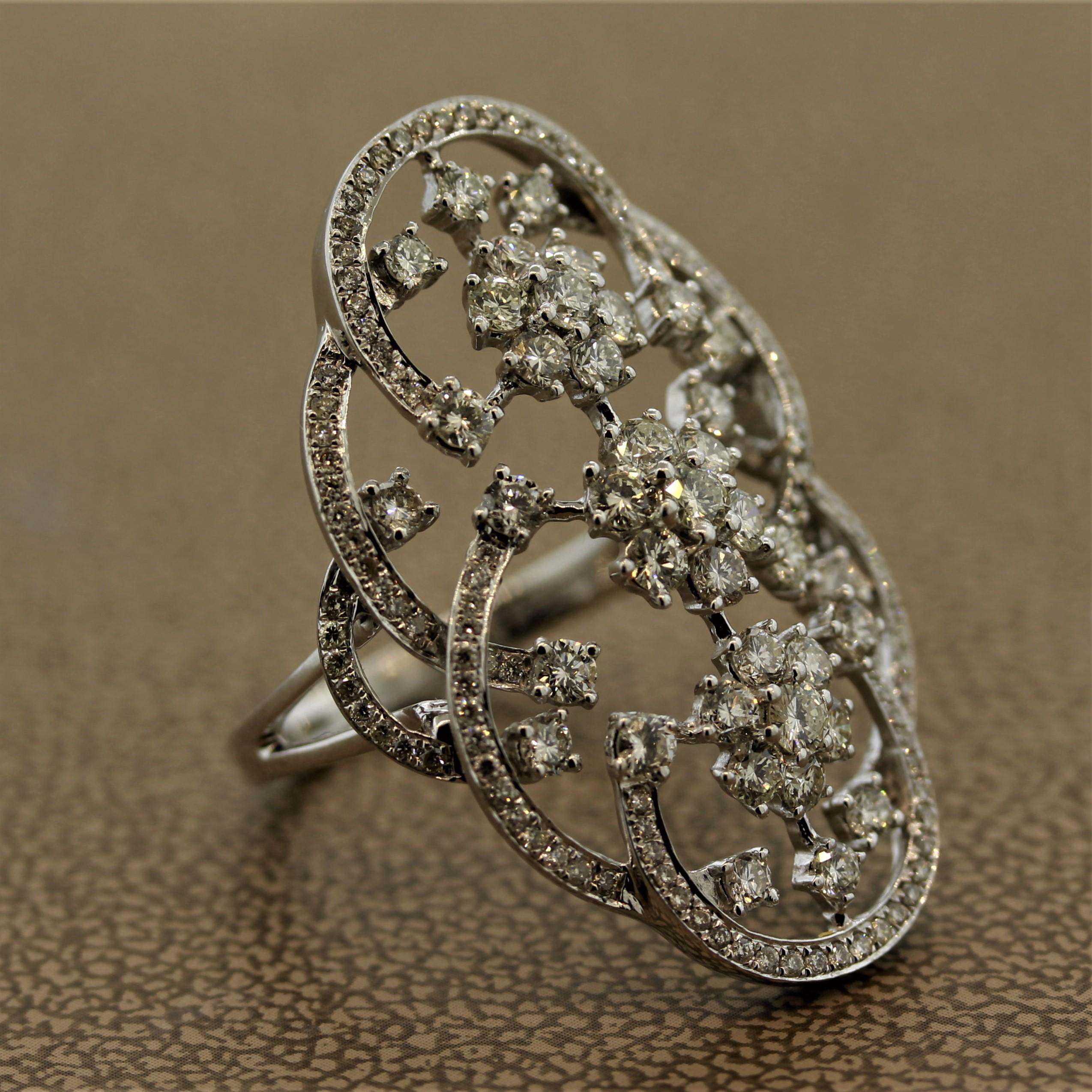 Navette Style Diamond Gold Ring 2