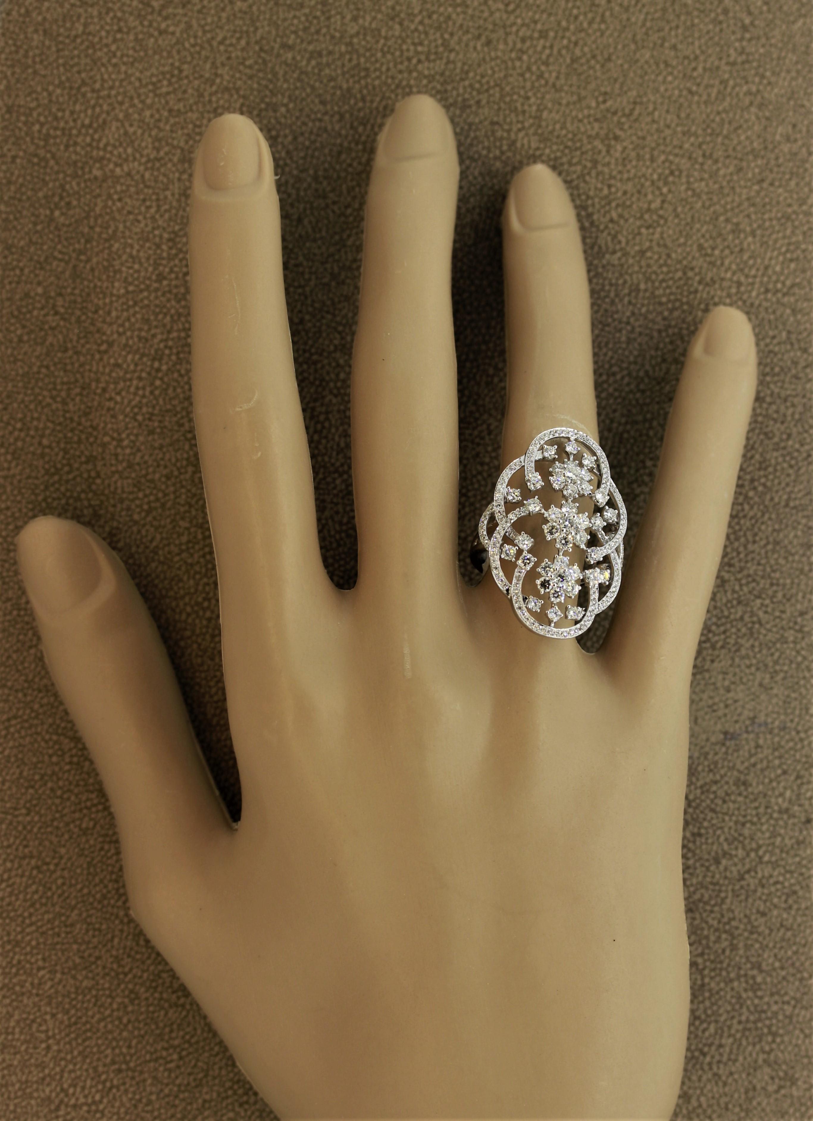Navette Style Diamond Gold Ring 3