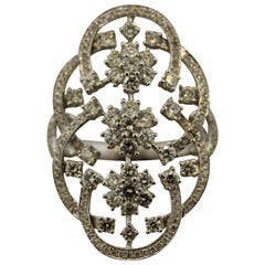 Navette Style Diamond Gold Ring