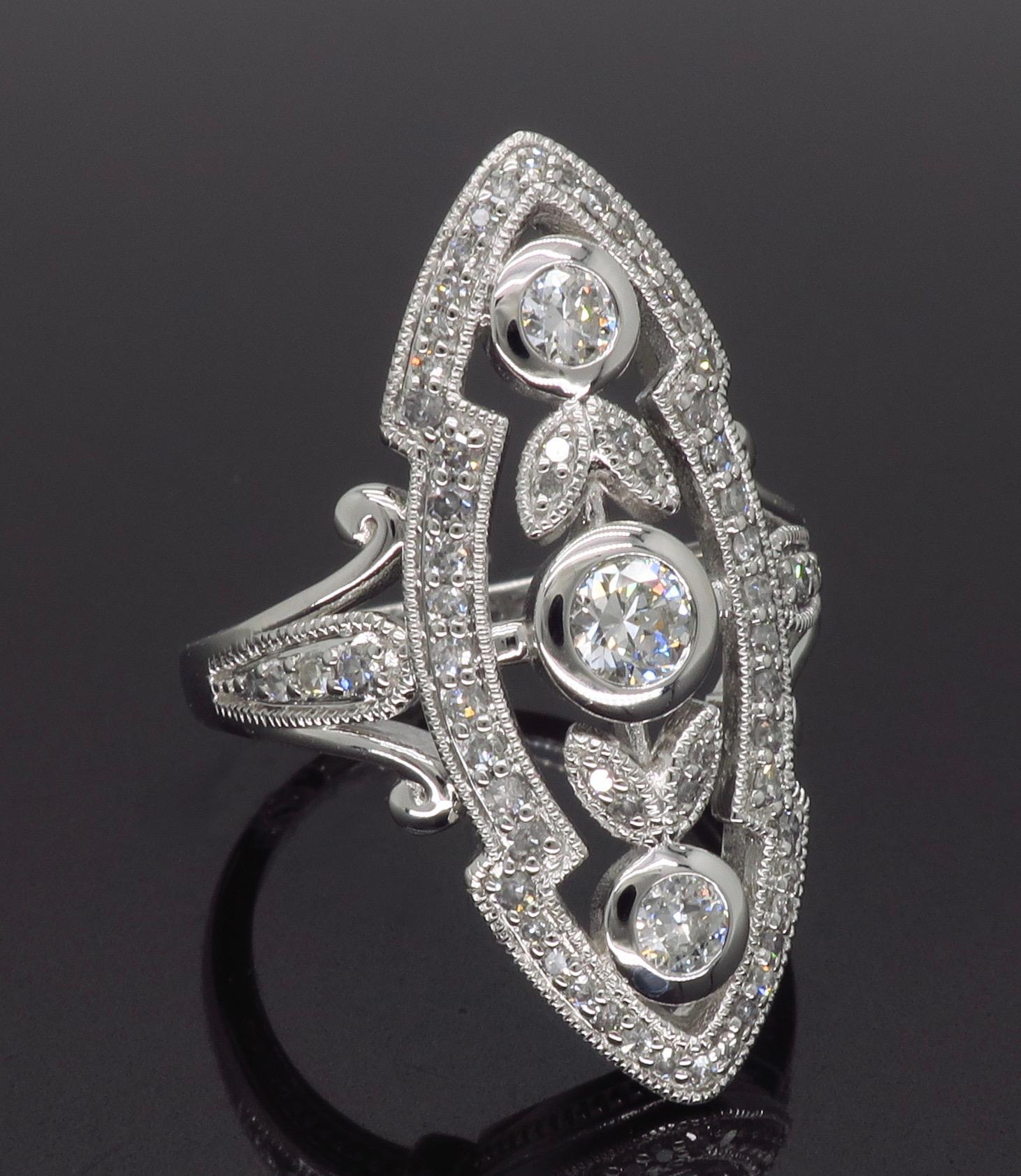 Navette Style Diamond Ring 6