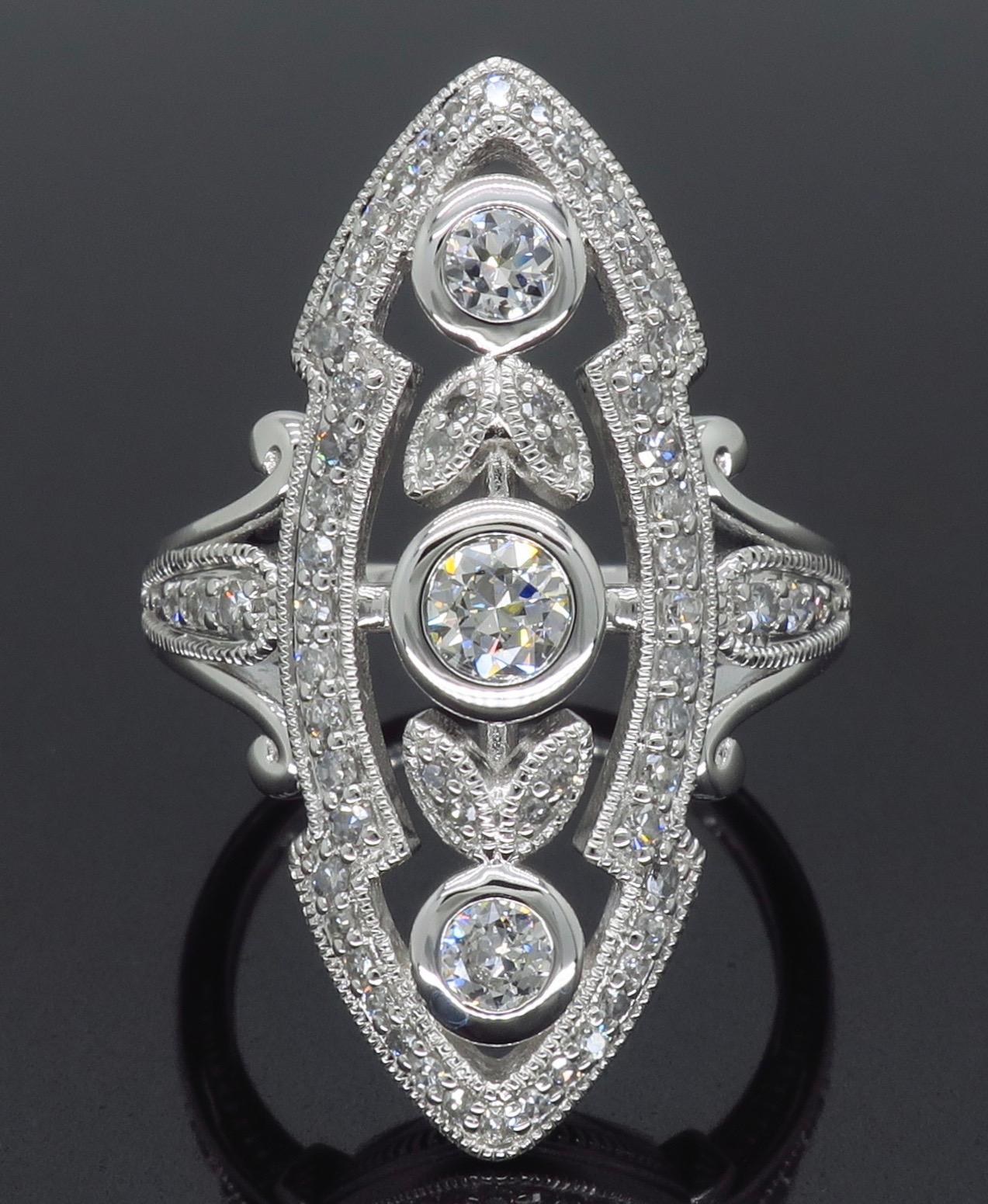 Navette Style Diamond Ring 1
