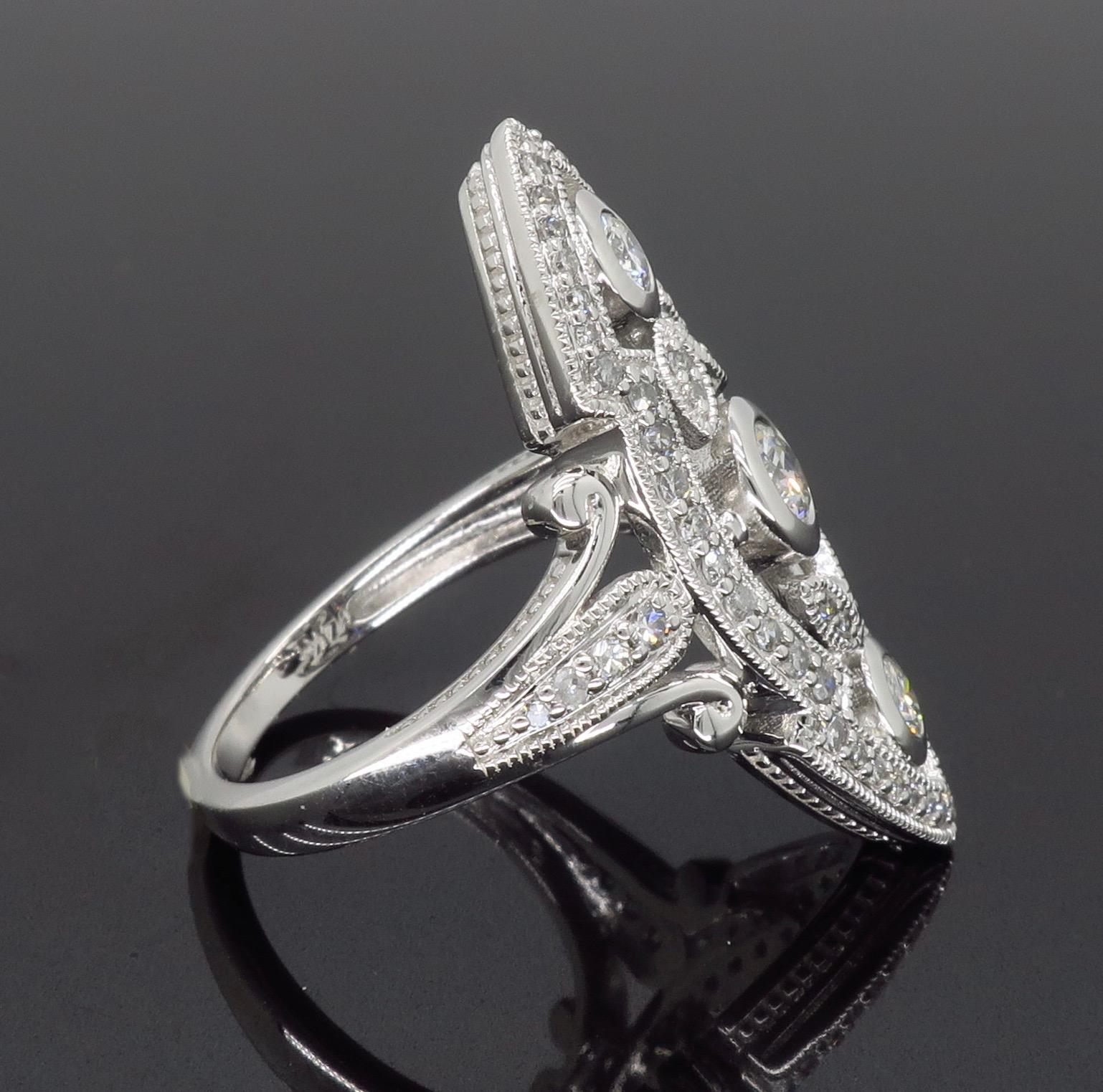 Navette Style Diamond Ring 5