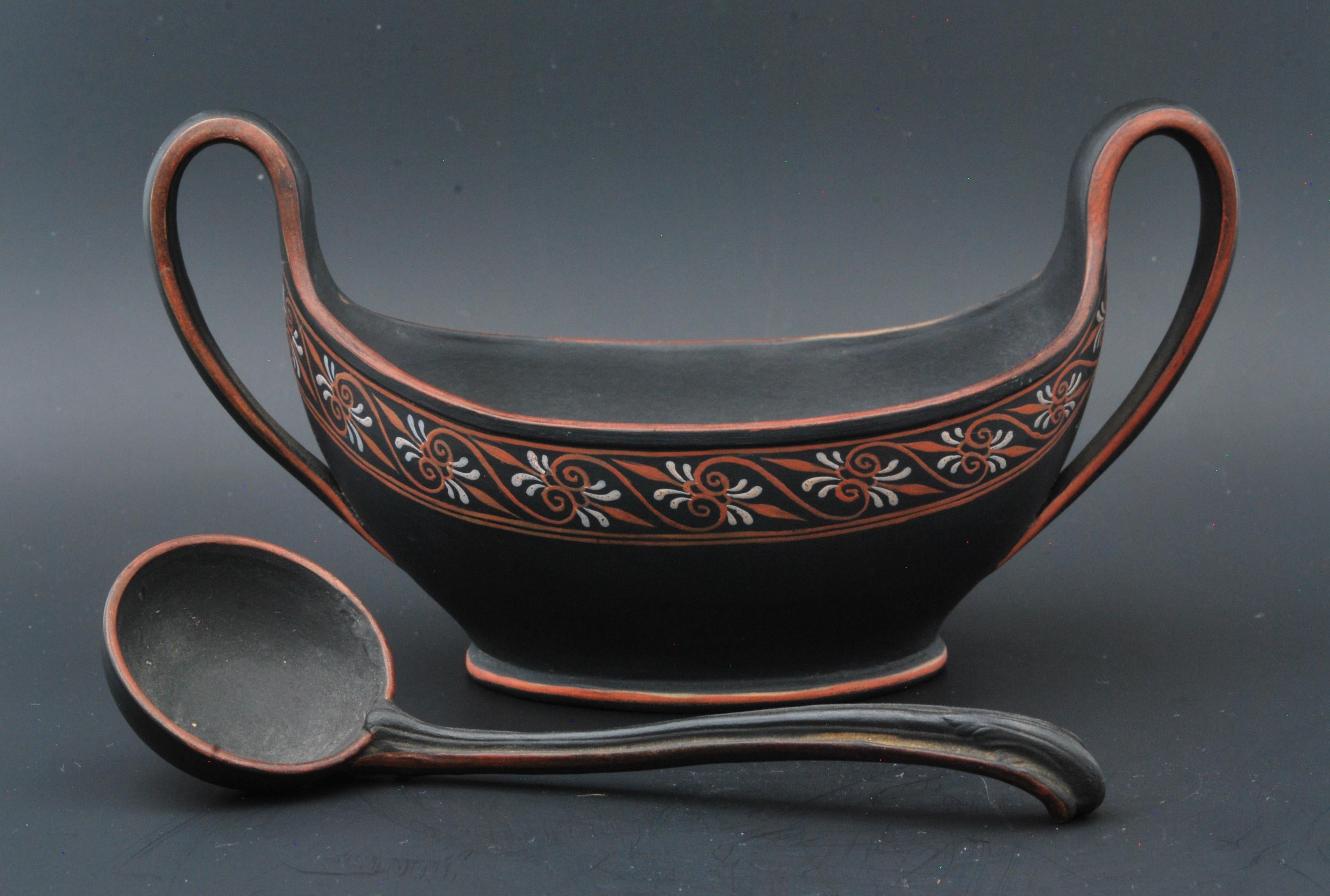 Navette, with Ladle, Wedgwood, C1790 For Sale 2