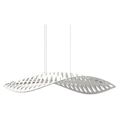 Navicula Large Pendant Lamp in 2 Side Painted Bamboo Plywood by David Trubridge