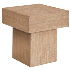 "Navier" Exposed Joinery and French Oak Side Table by Christiane Lemieux