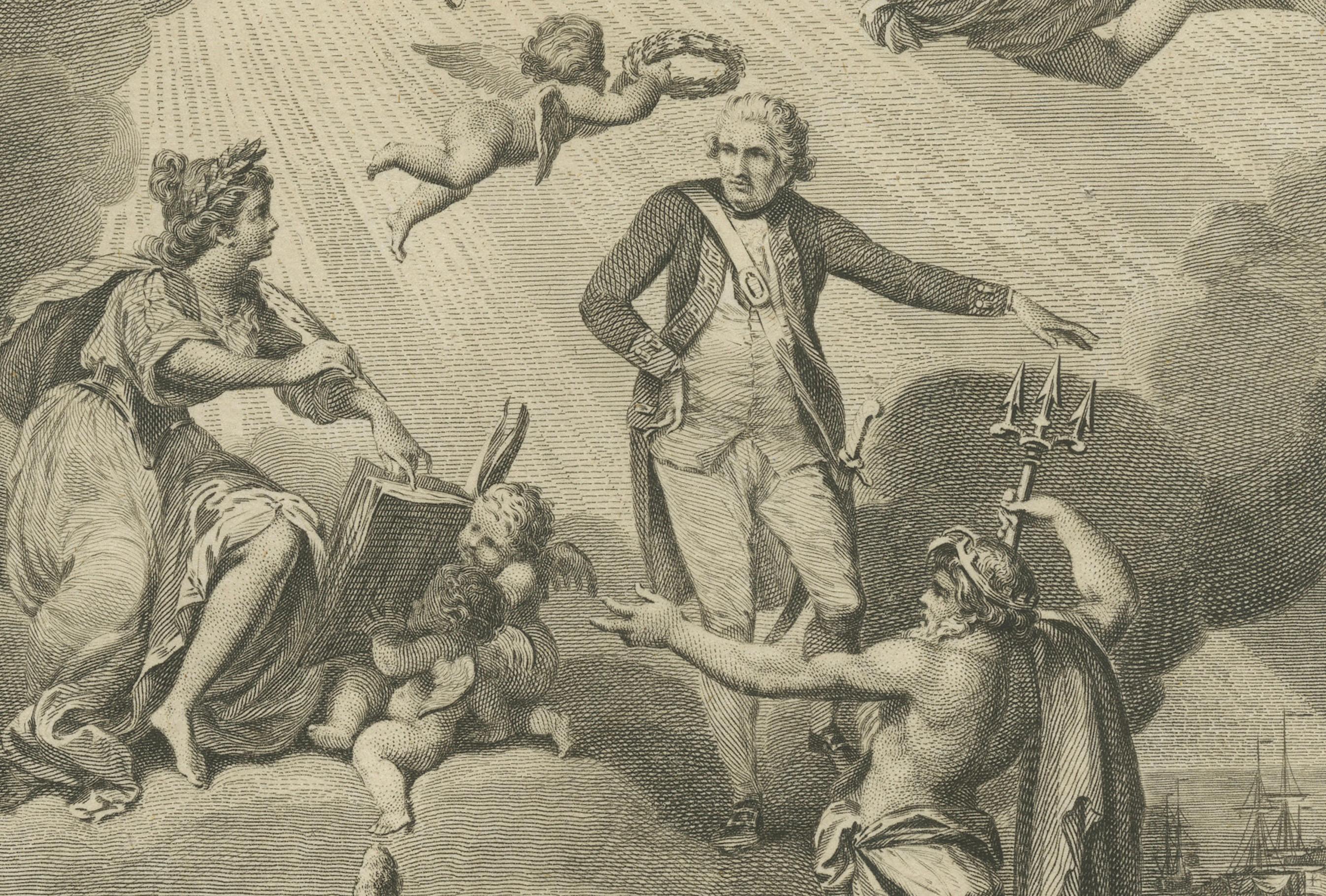 Navigating History: An Allegorical Frontispiece Honoring Captain Cook, ca.1788 For Sale 2